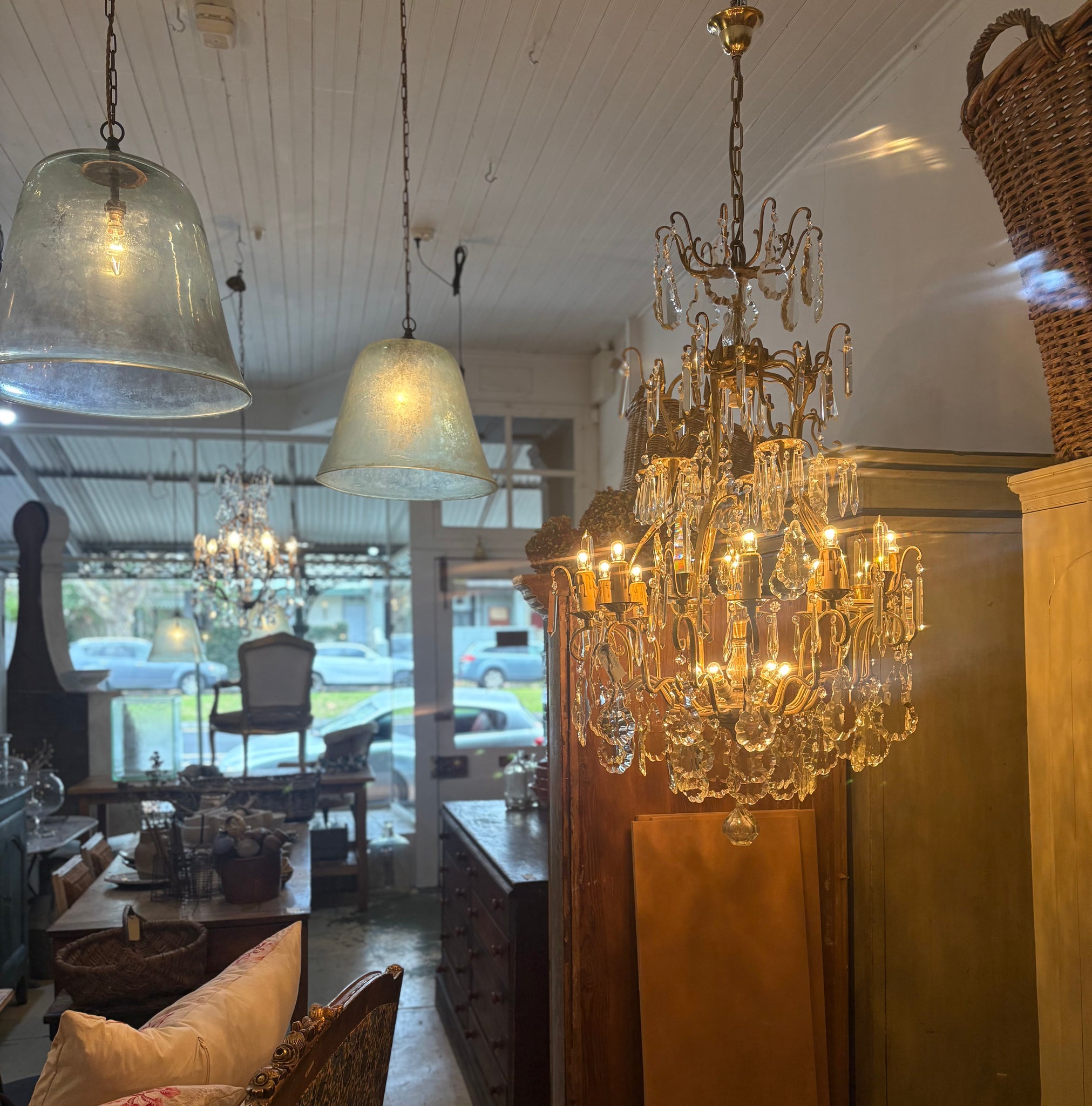 Antique French cloche Lights