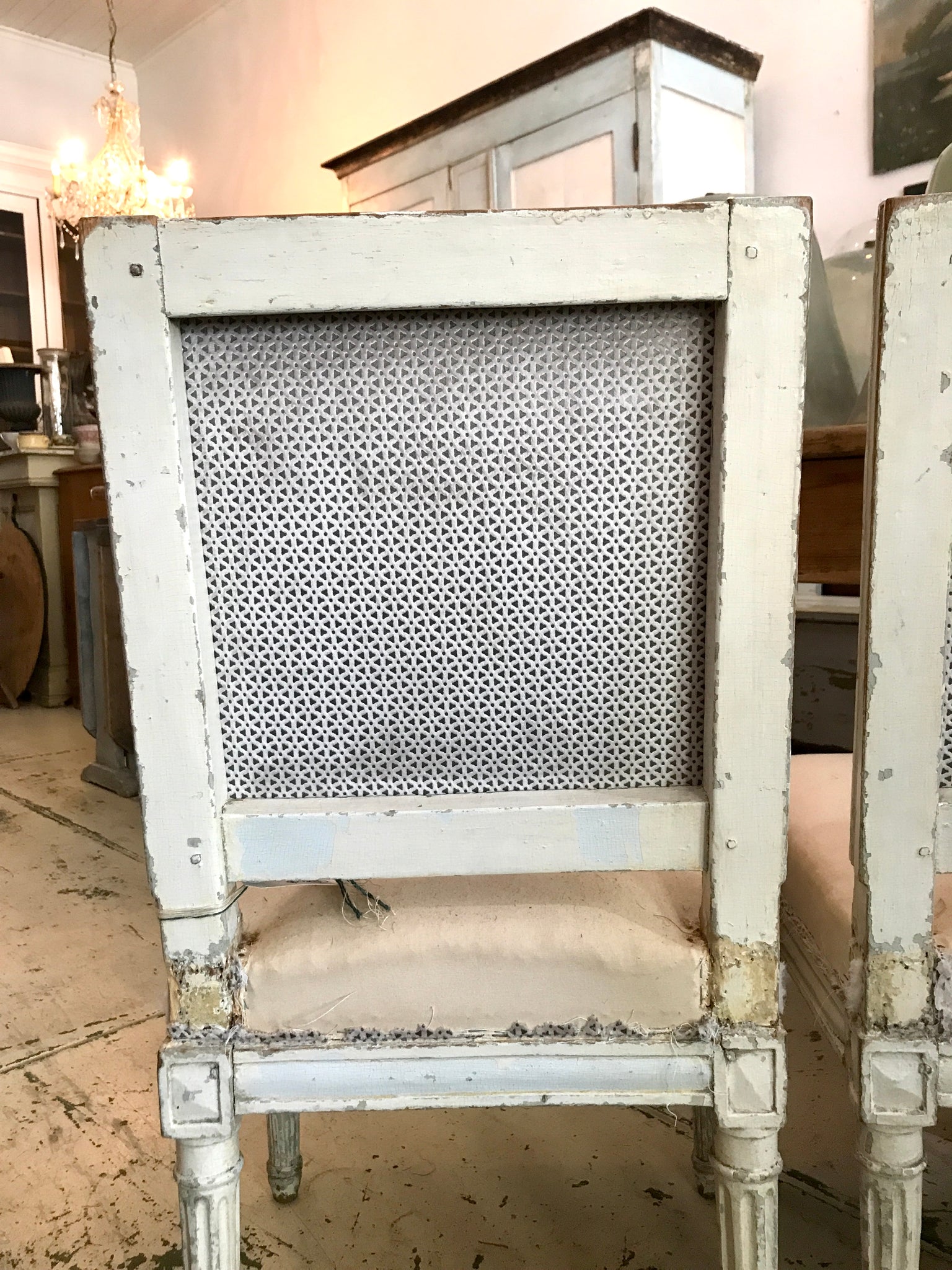 Pair antique French chairs