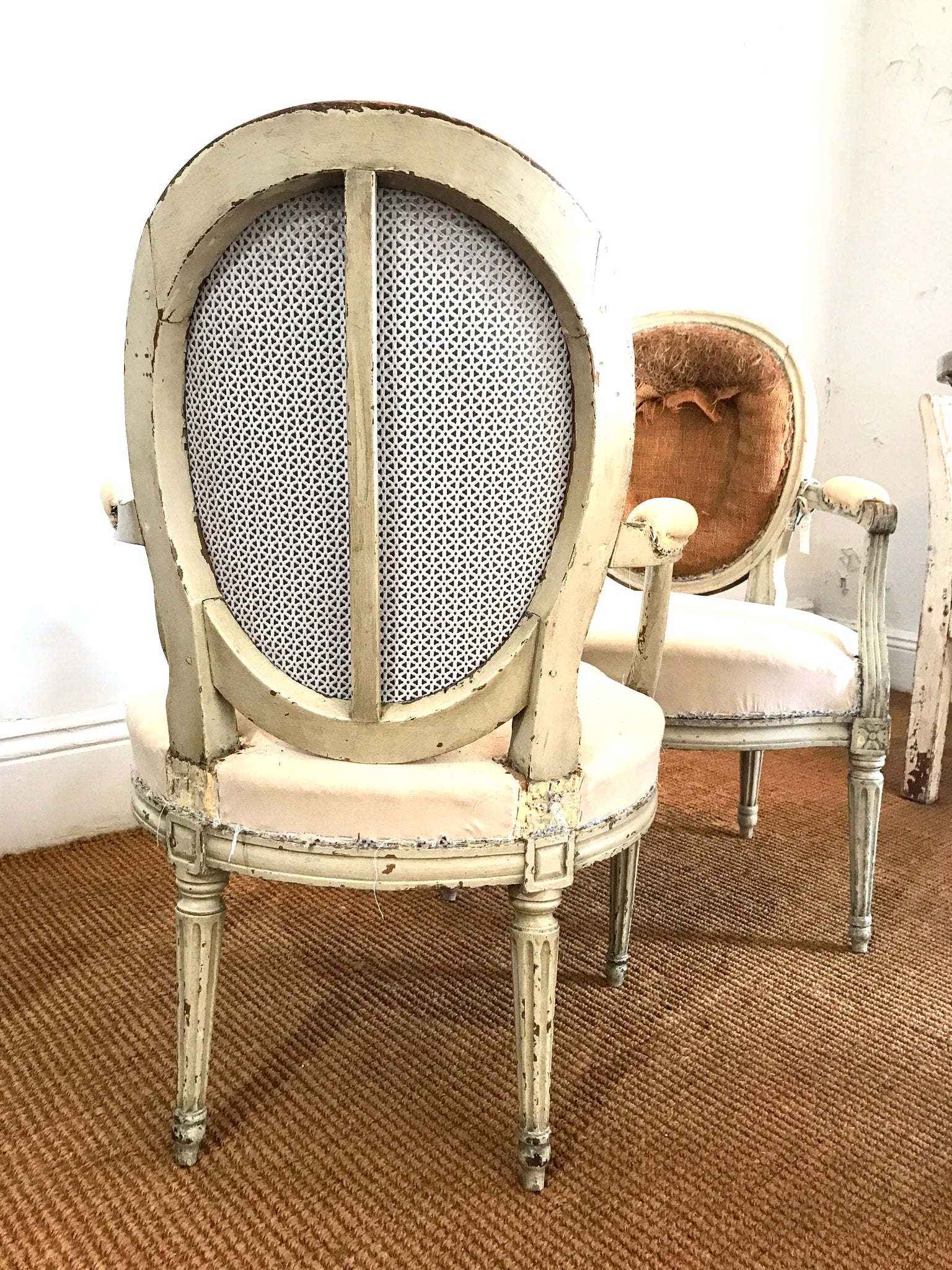 Pair antique French chairs