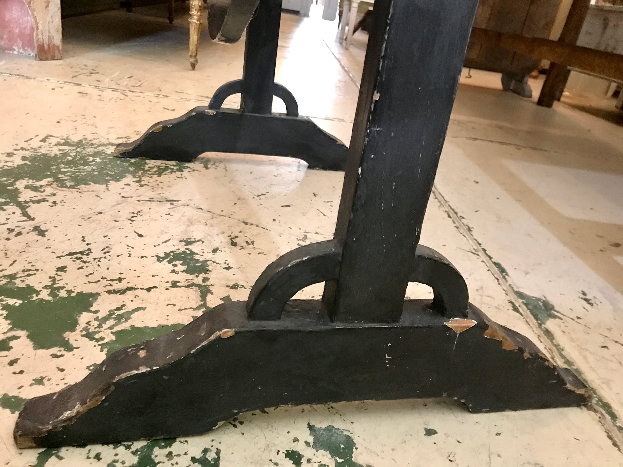 Antique French tilt top wine table
