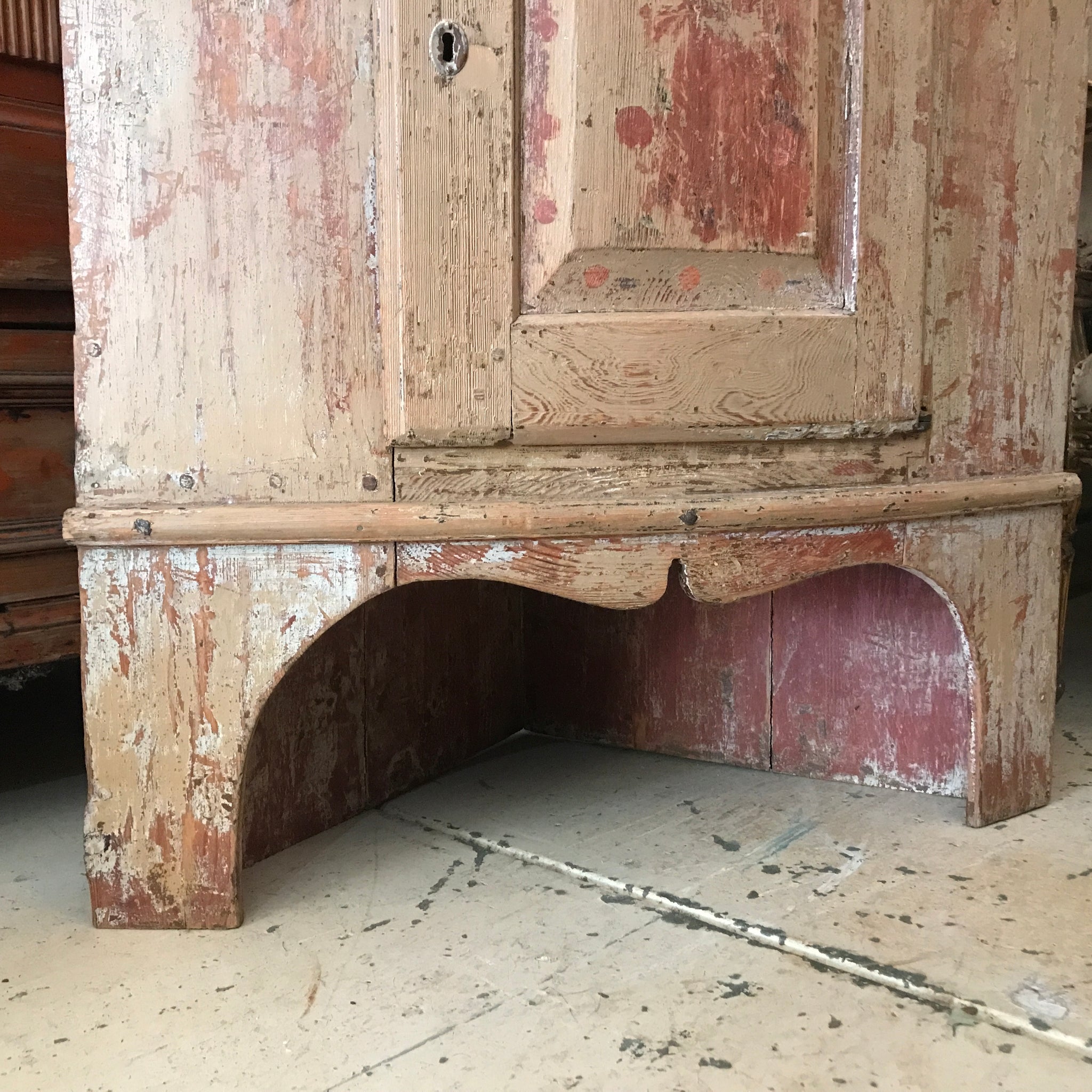 Antique Swedish corner cupboard