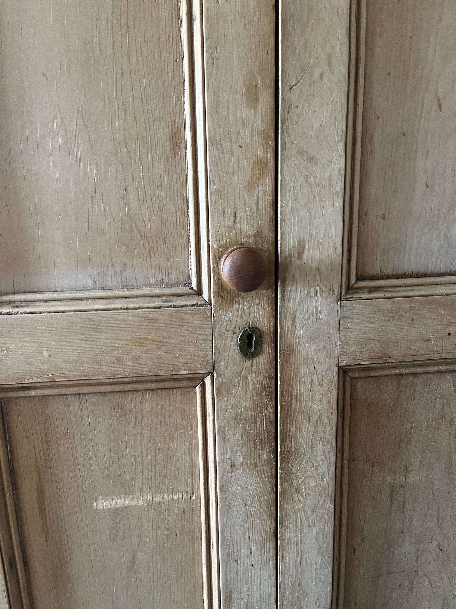 Antique European pine cupboard