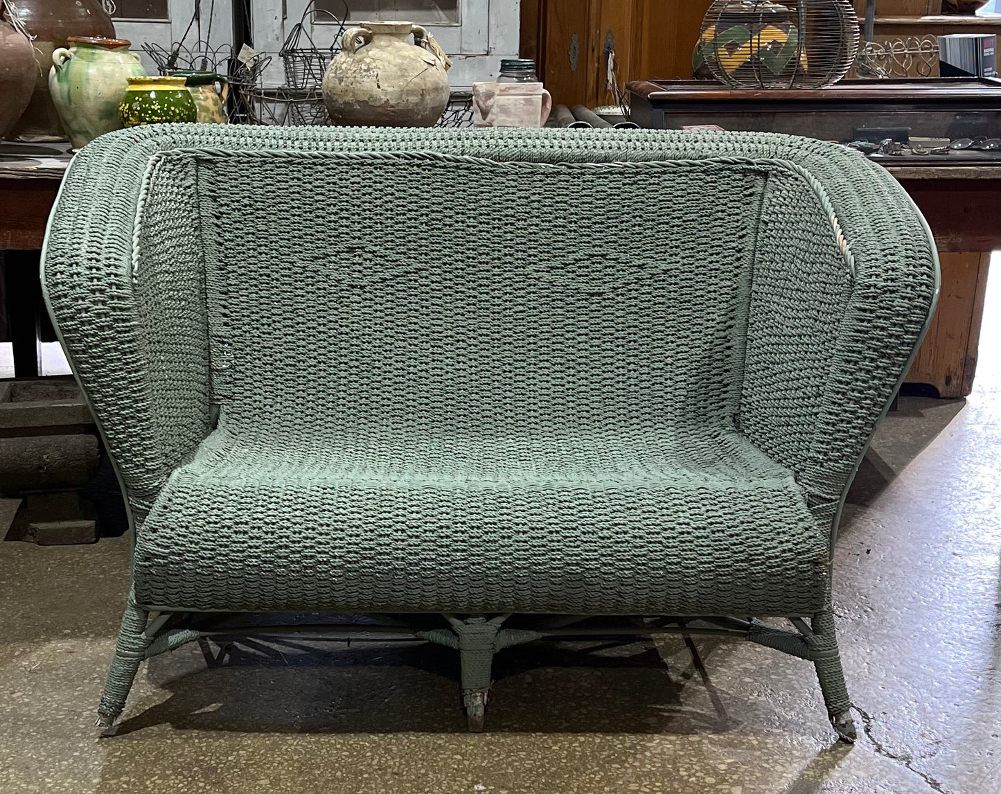 Antique cane sofa