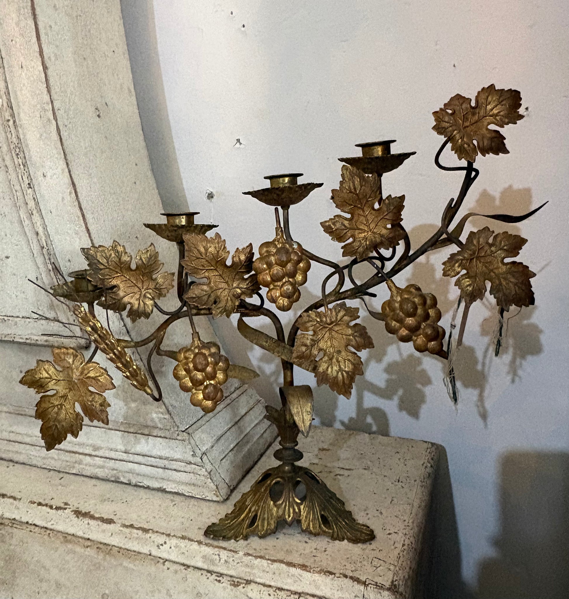 Antique French church candelabra