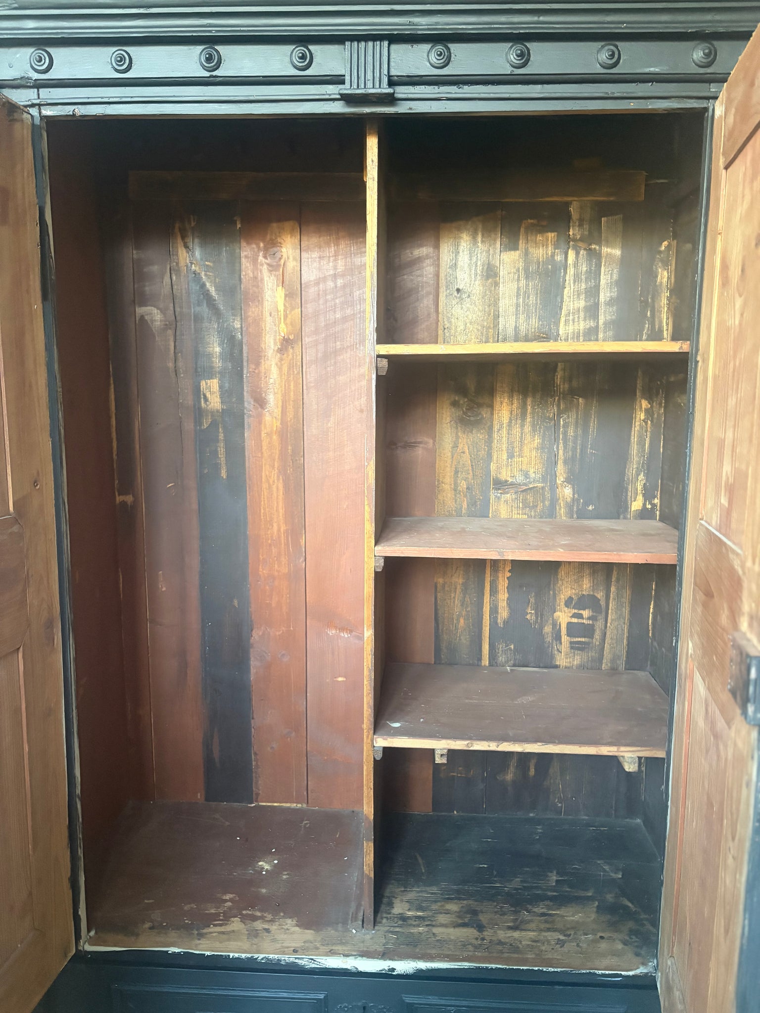 Black antique European armoire
