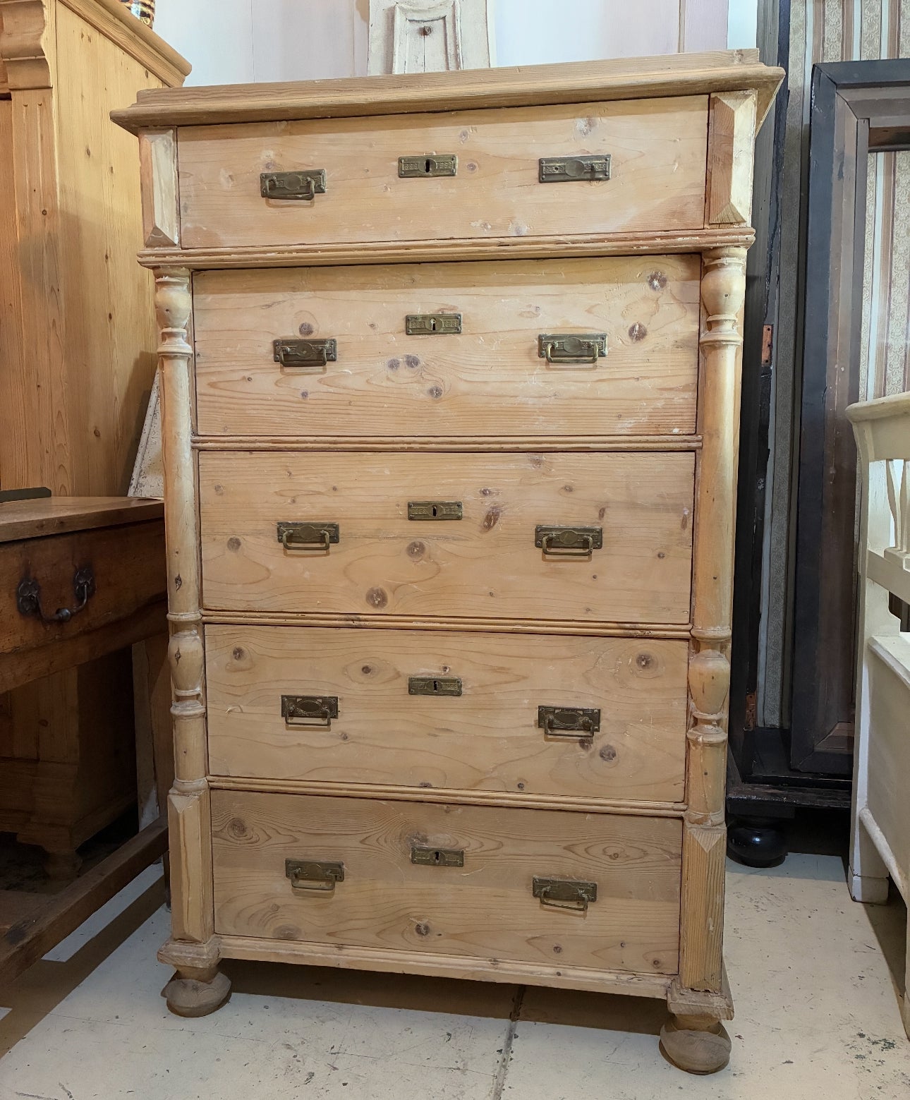 European pine tall-boy