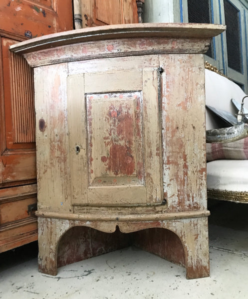 Antique Swedish corner cupboard
