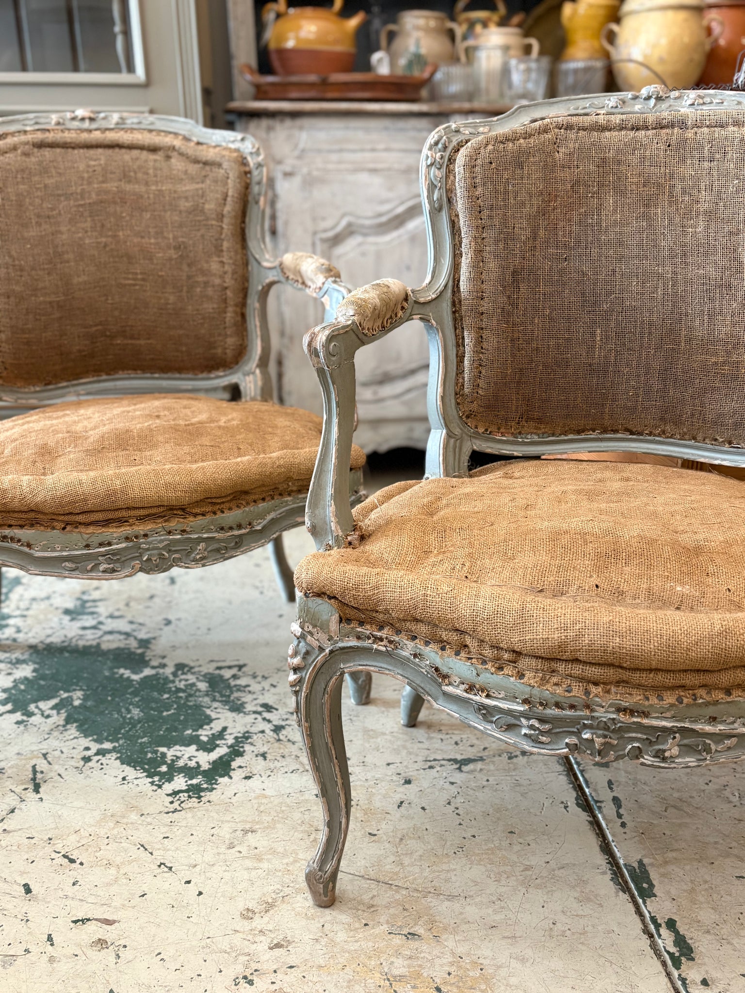 French antique armchair