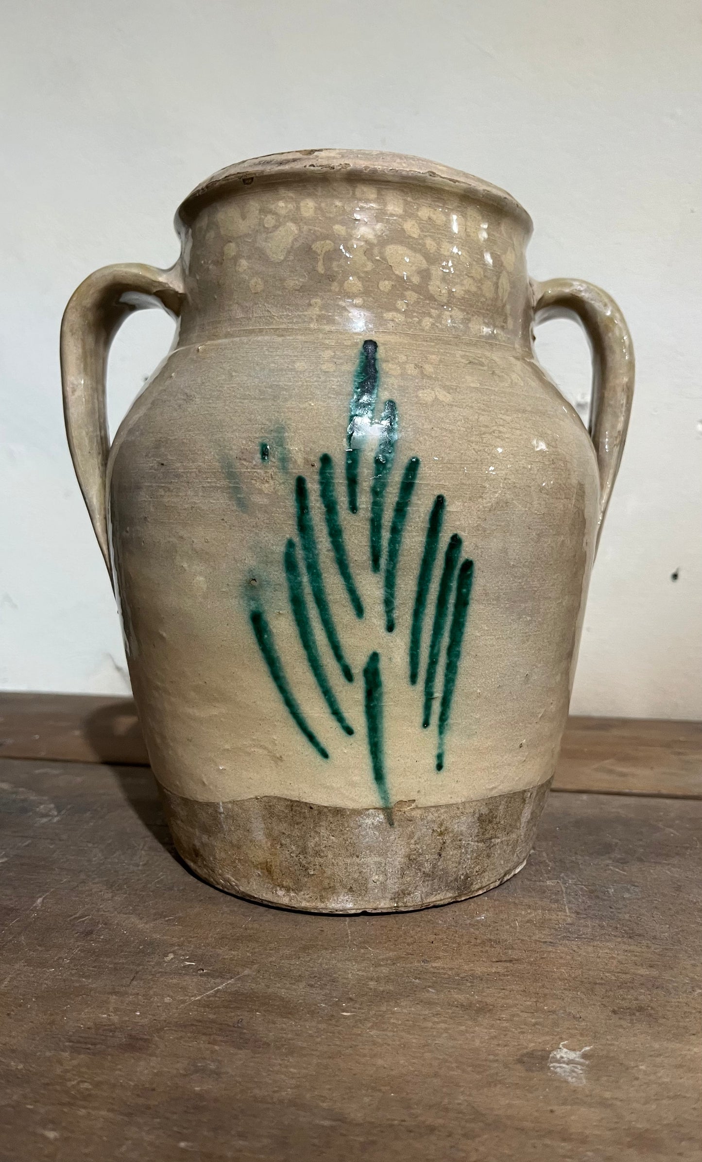 Tree of life confit pot /green