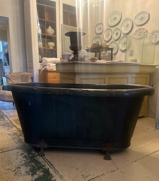 Antique French copper bath