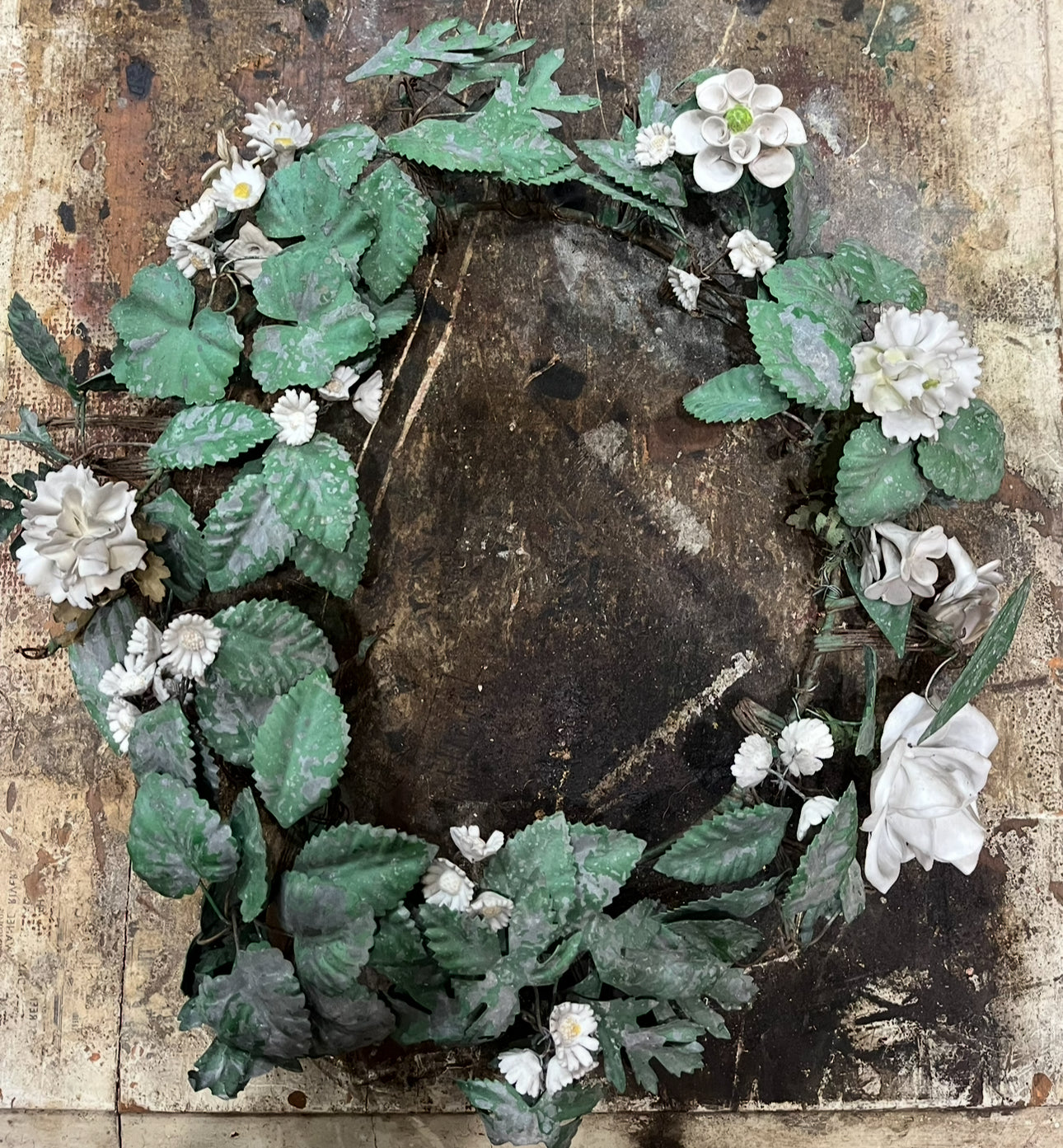 Antique toleware wreath