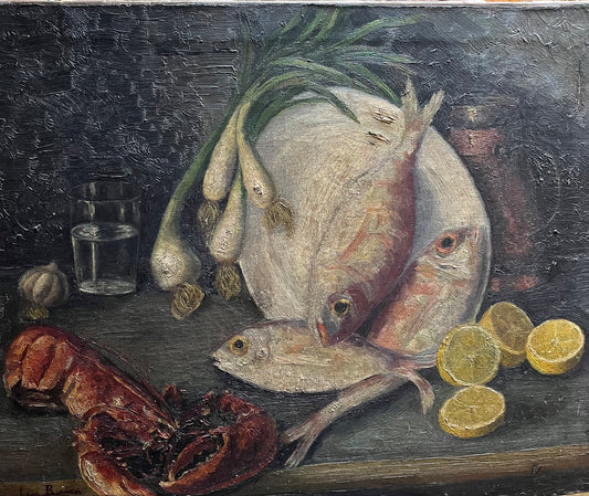 Fabulous large still life with seafood