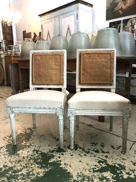 Pair antique French chairs