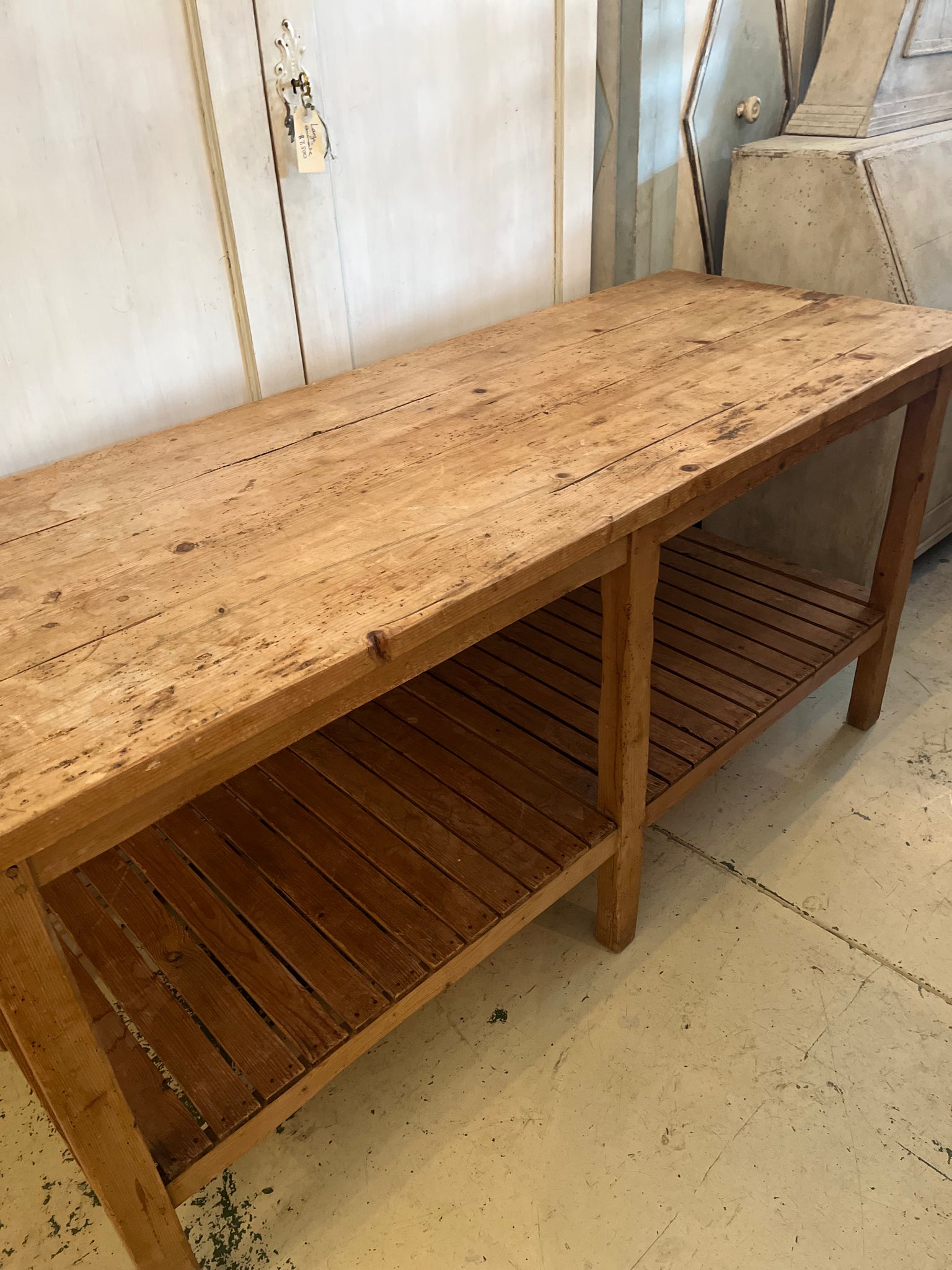 Antique pine table /kitchen island