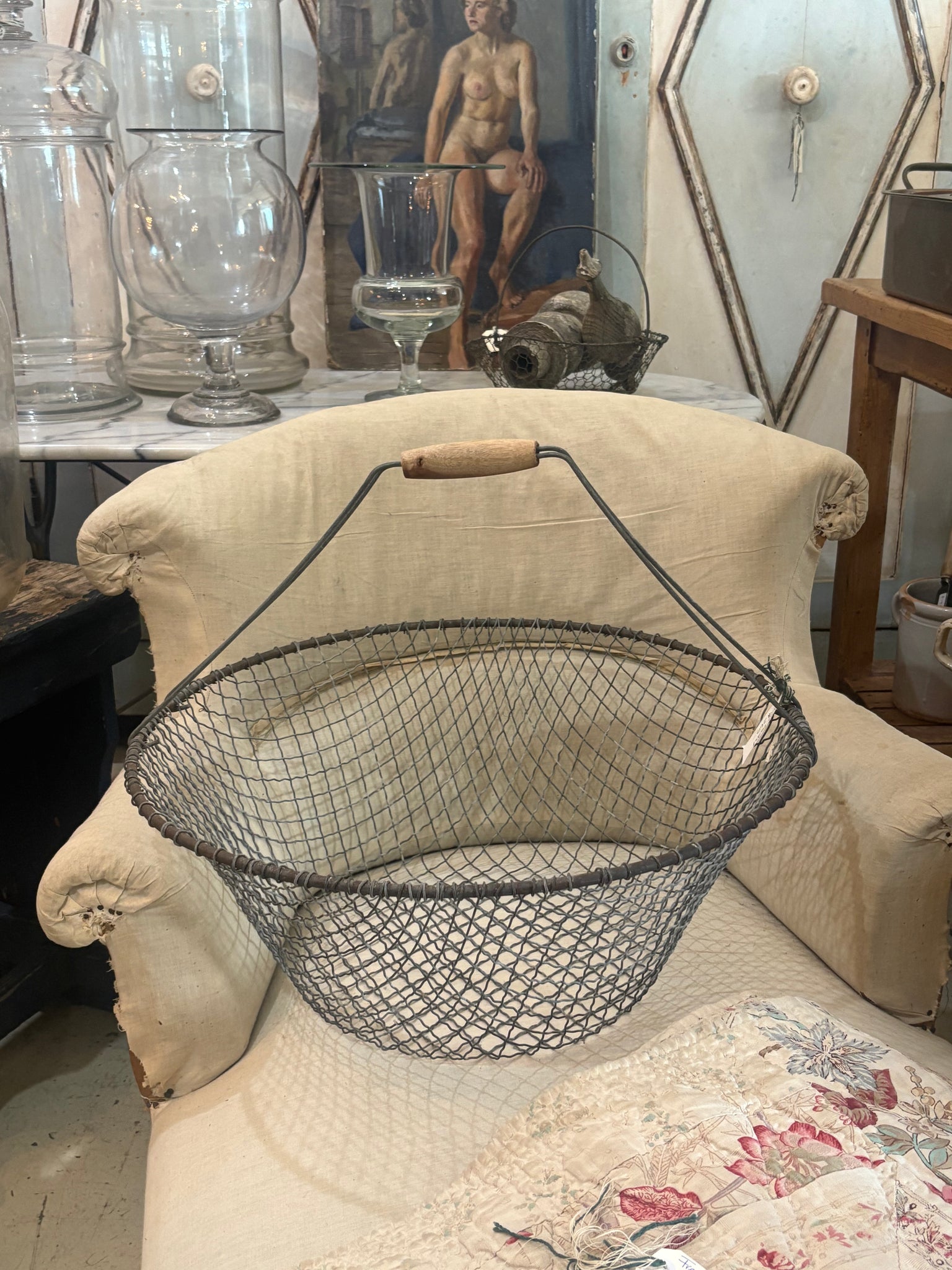 Large French harvest basket