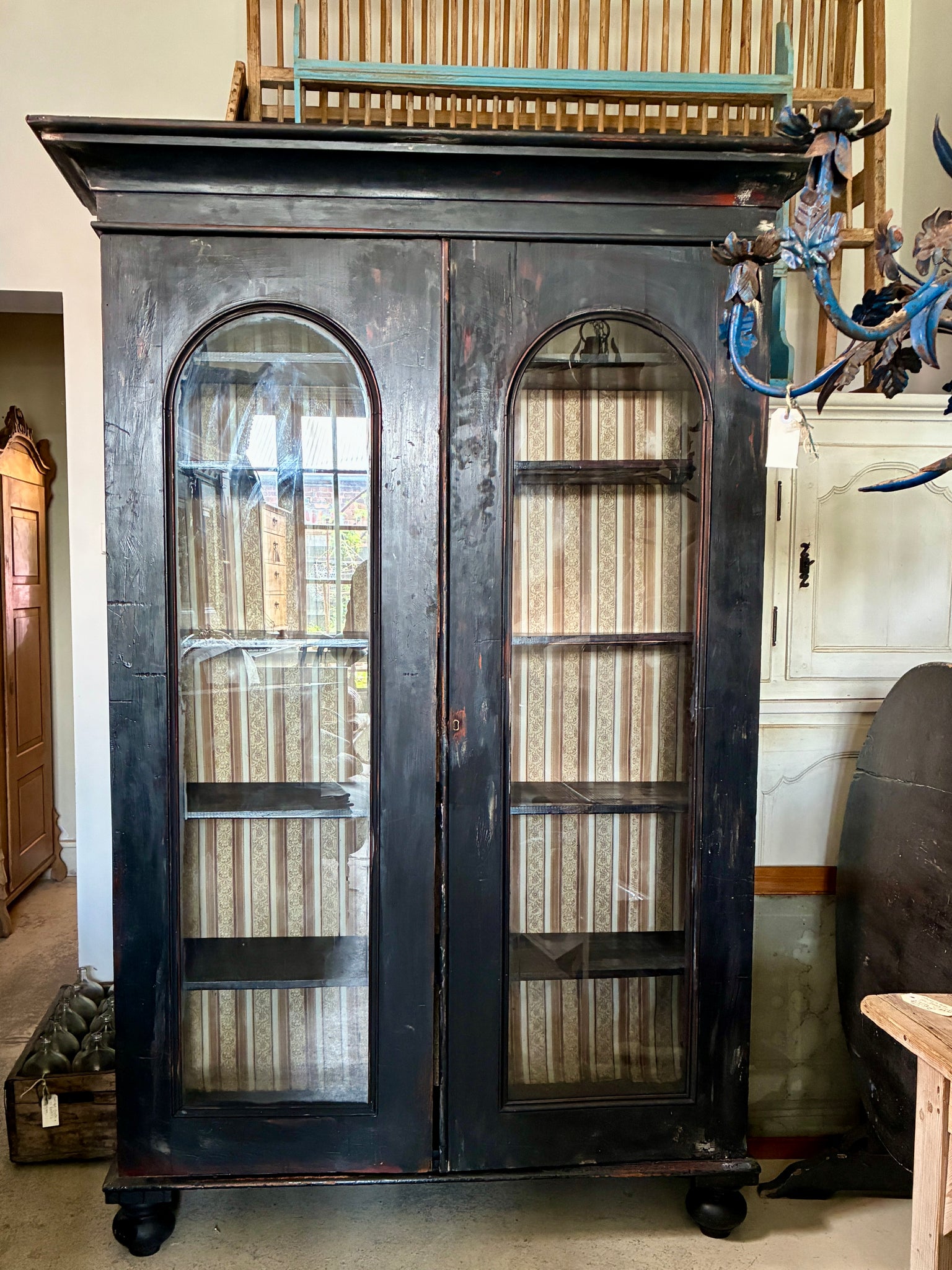Black display cupboard