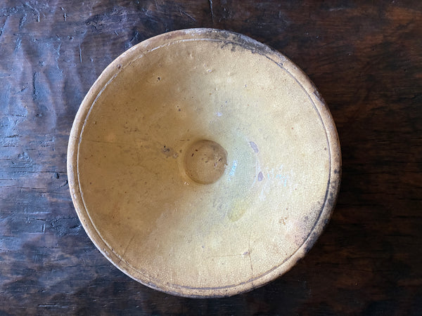 Antique pottery bowl