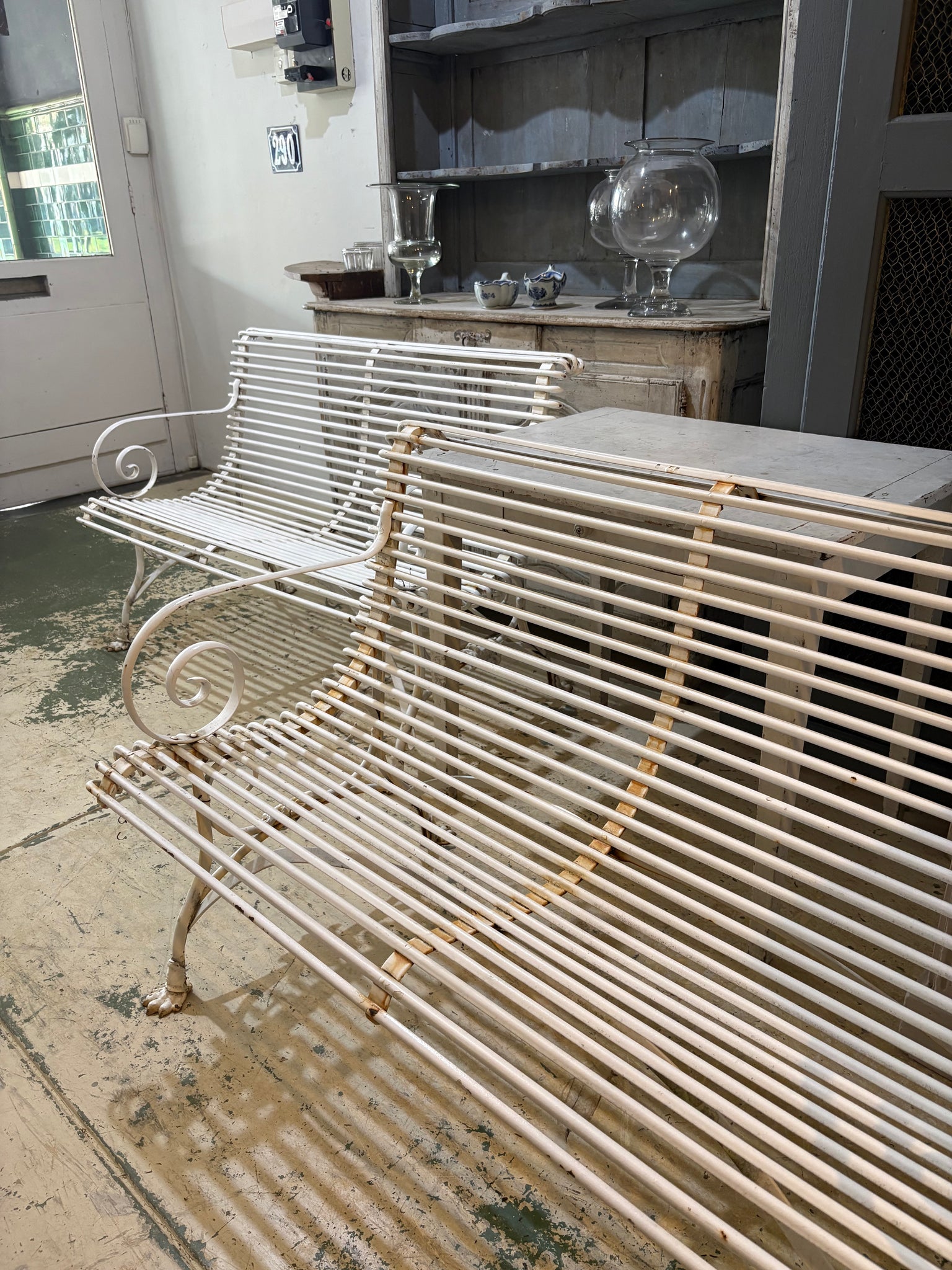 Antique French Arras garden bench