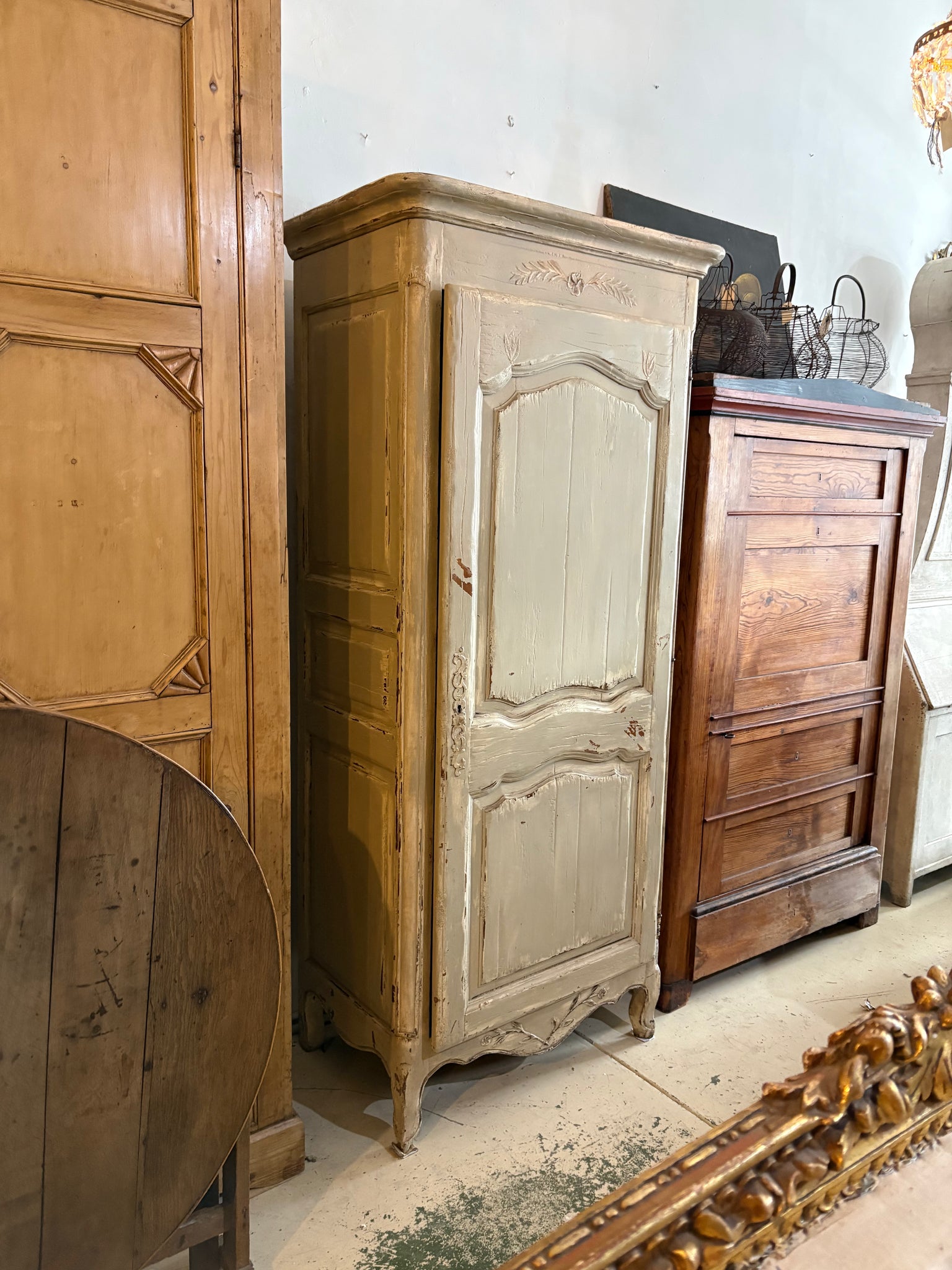 Single door antique French armoire