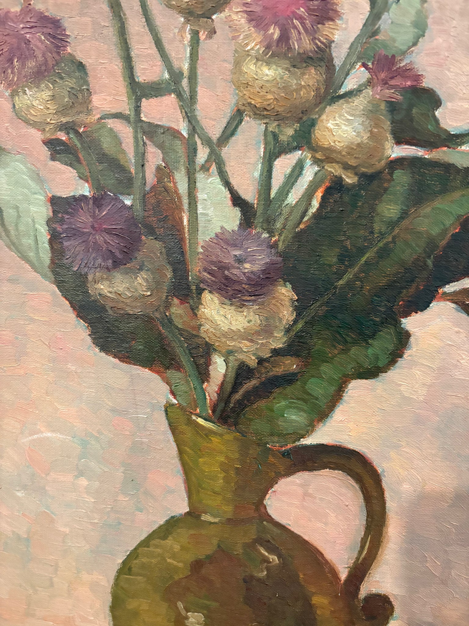 Antique still life of thistles