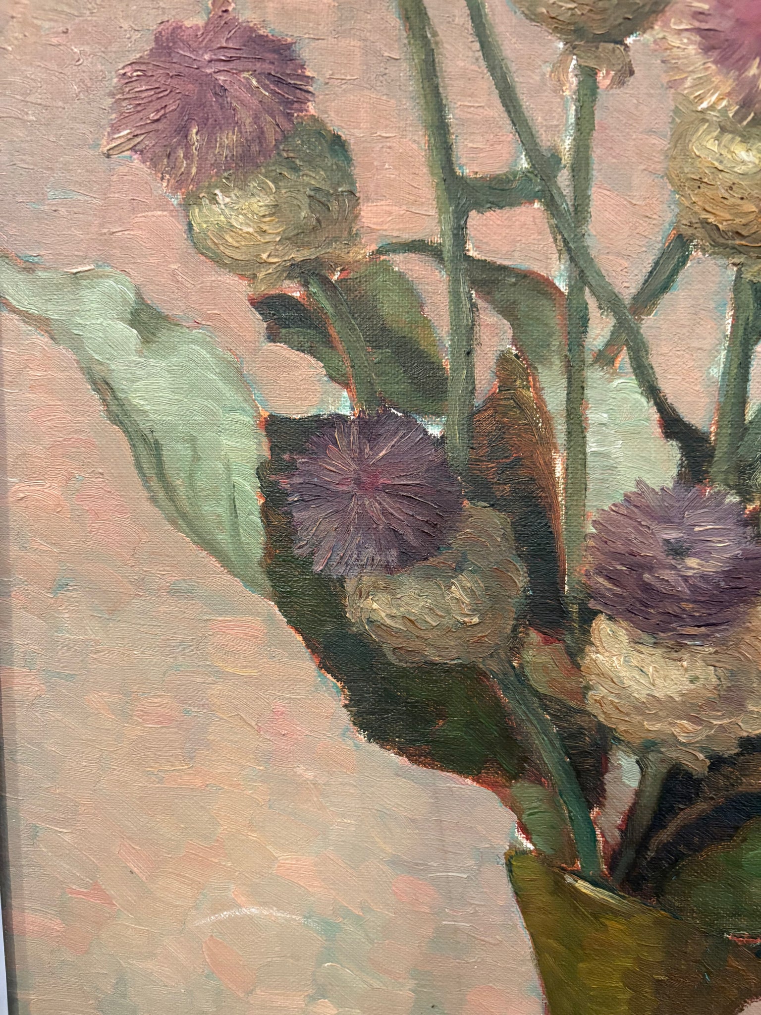 Antique still life of thistles