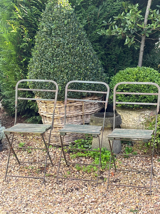 Set of 6 folding garden chairs