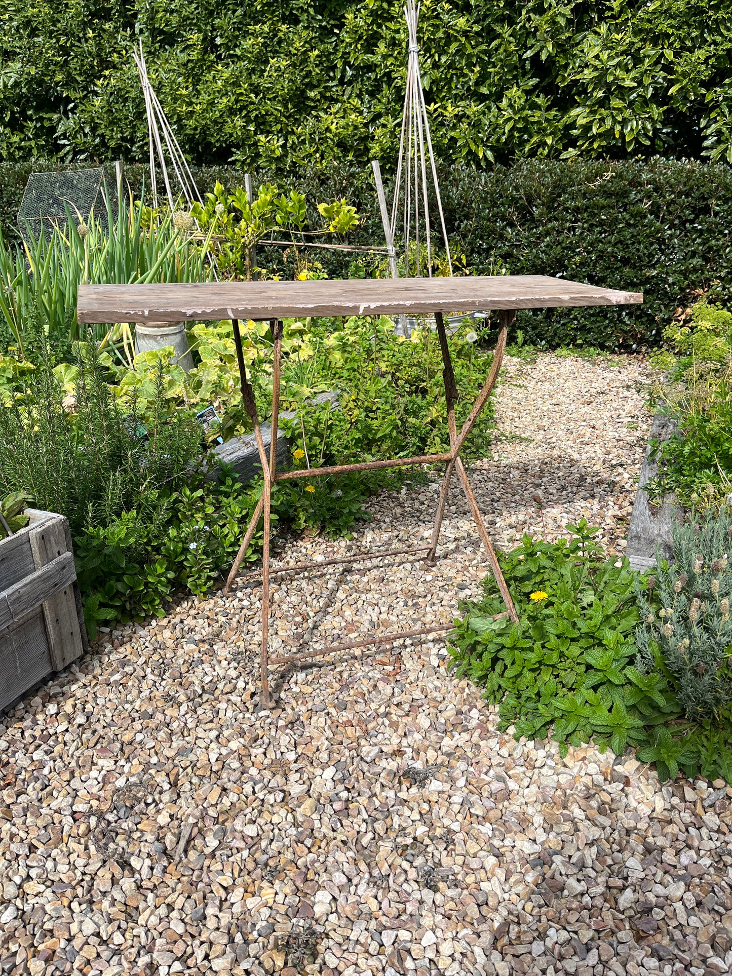 Rustic French folding table