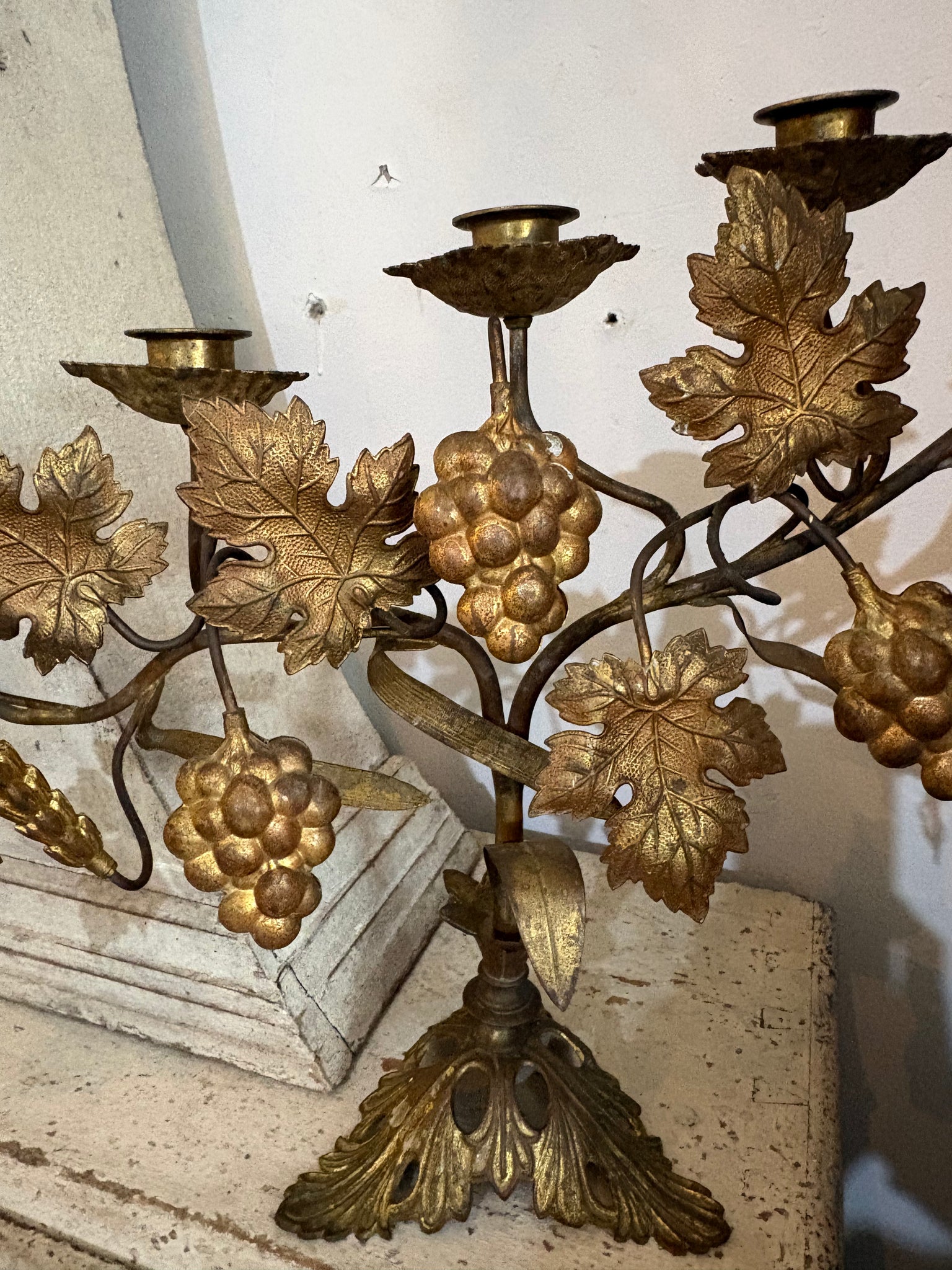 Antique French church candelabra