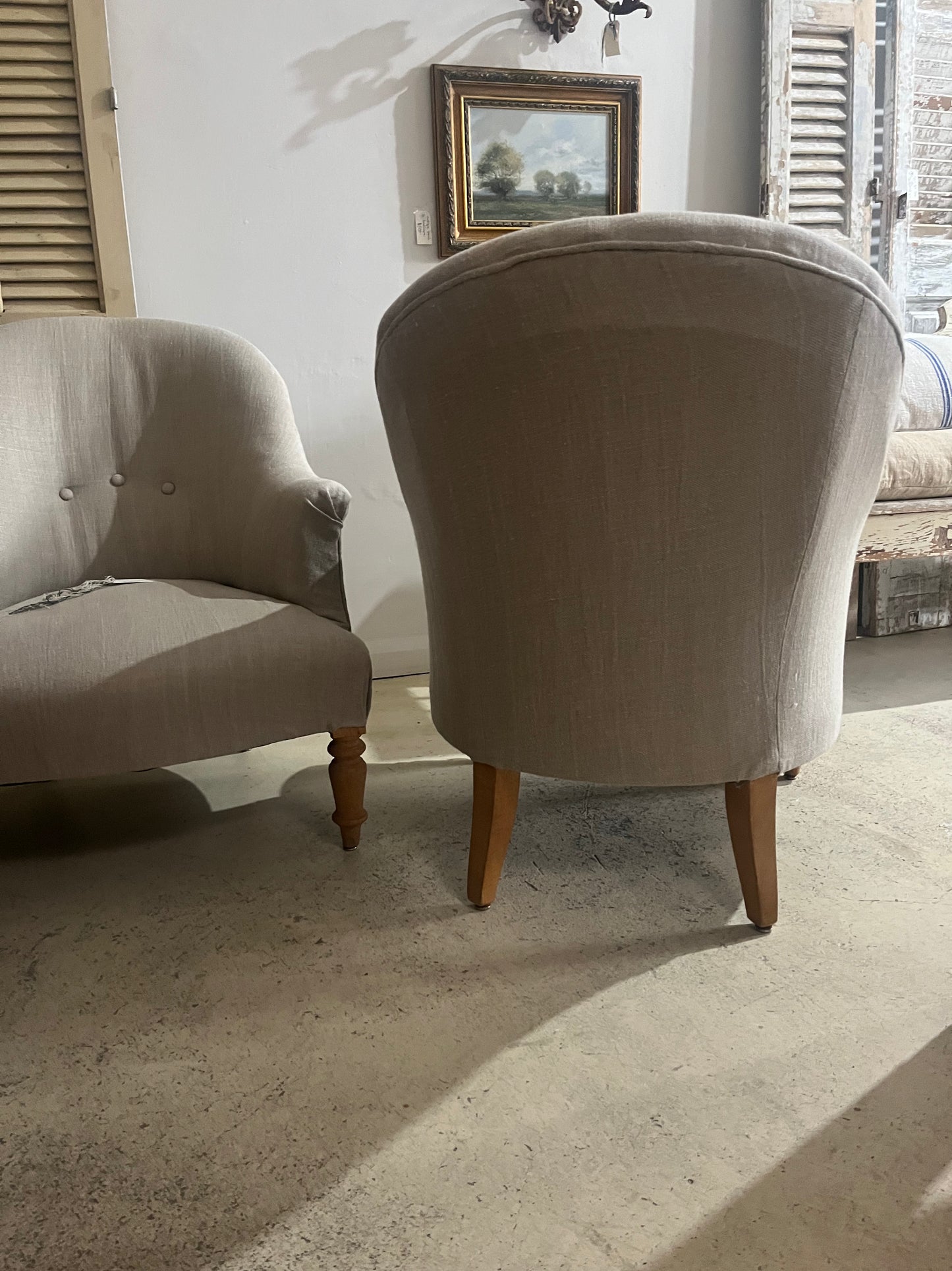 Restored French armchairs