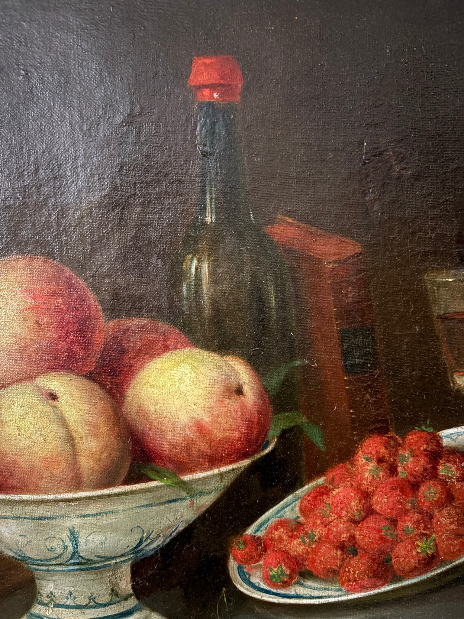 Antique still life oil on canvas