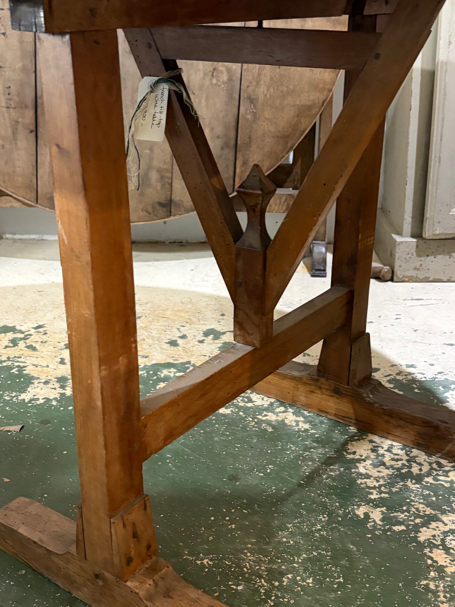 Antique oak French wine table