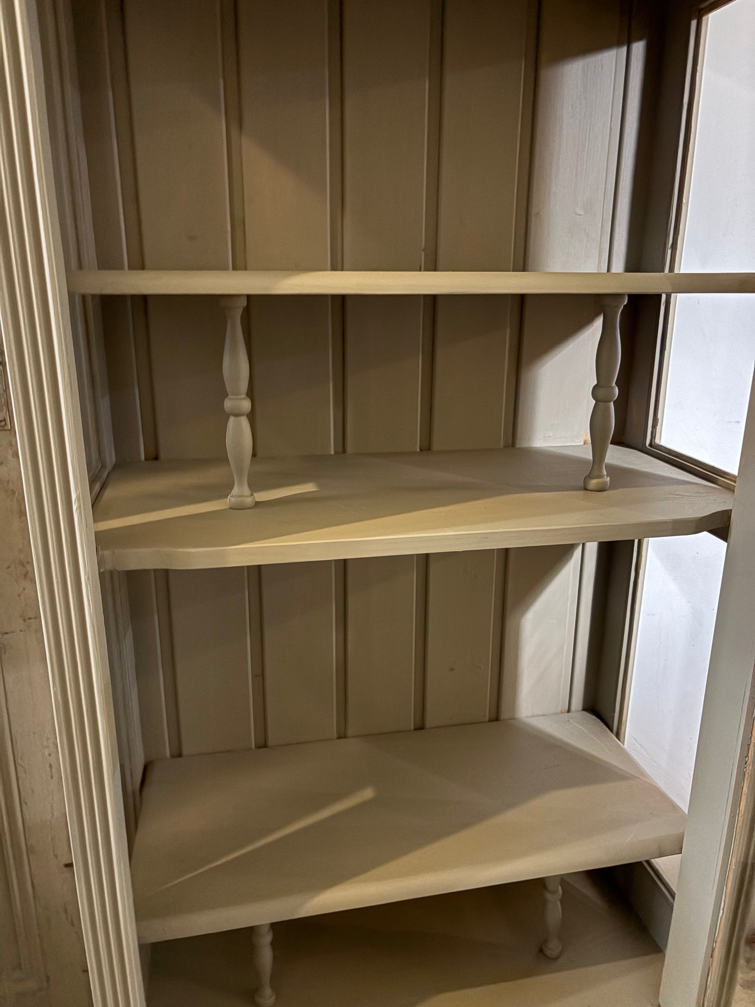 European pine display cupboard