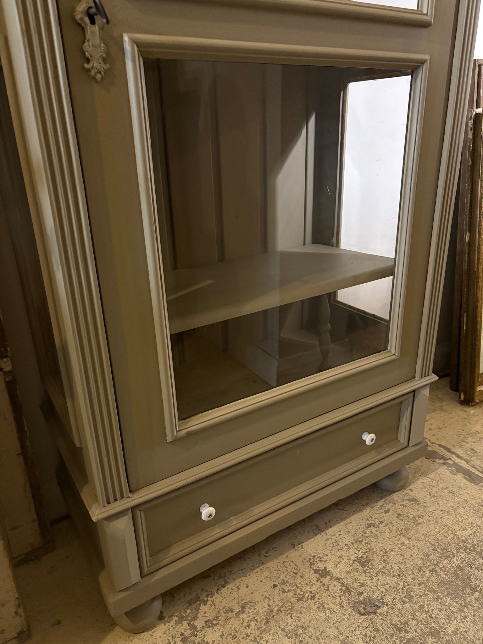 European pine display cupboard
