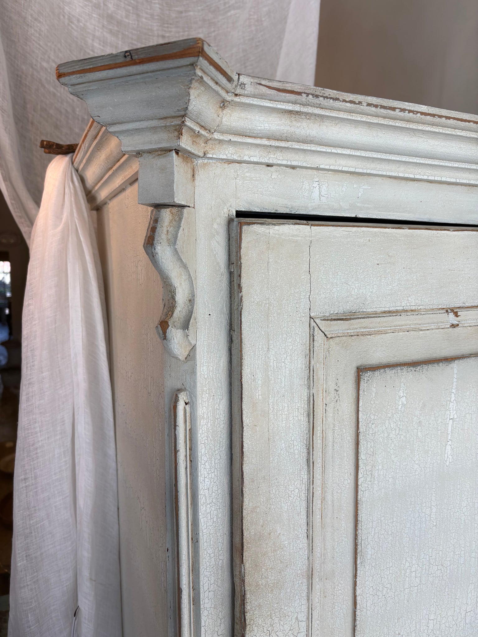 European painted armoire