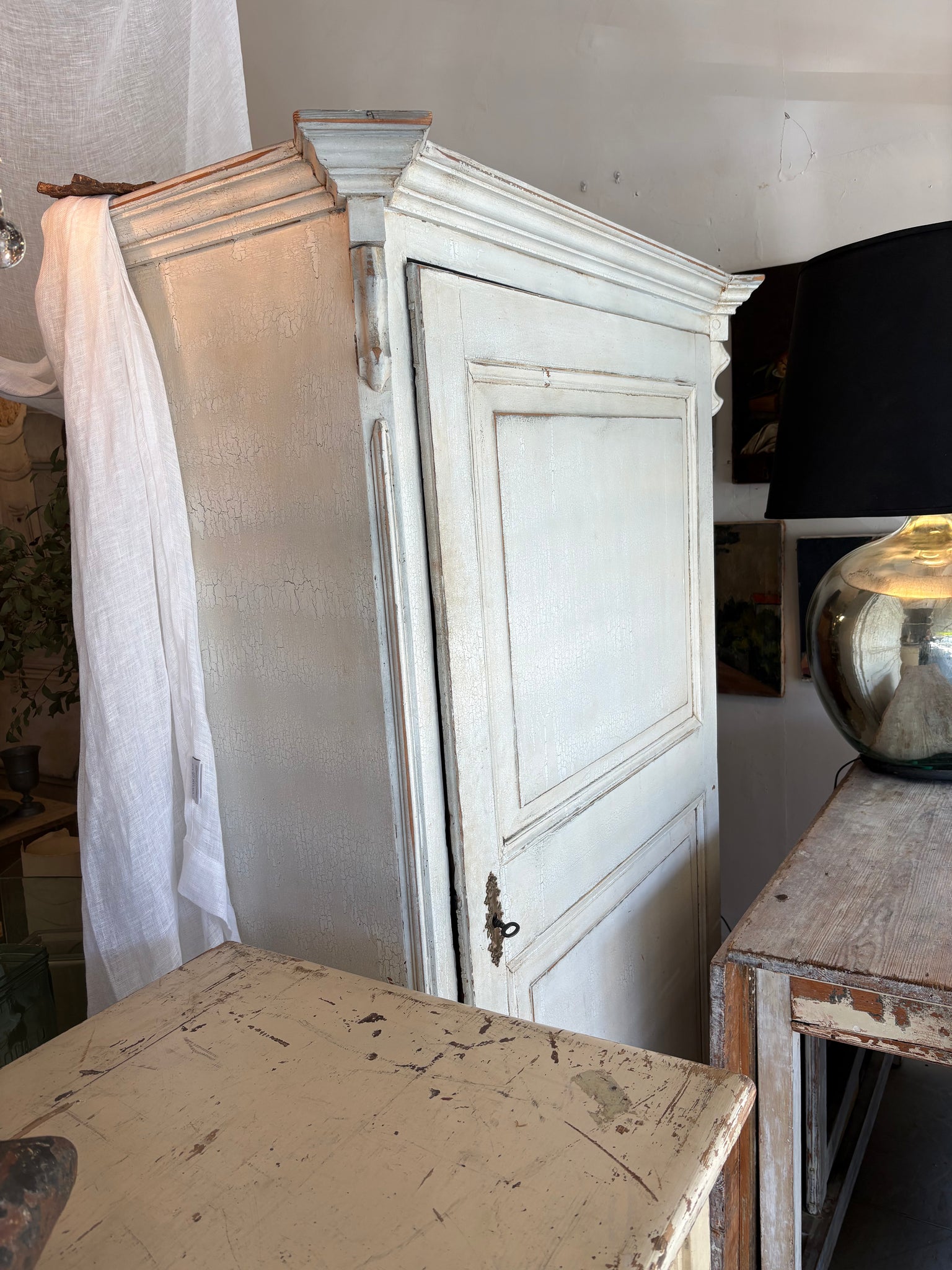 European painted armoire
