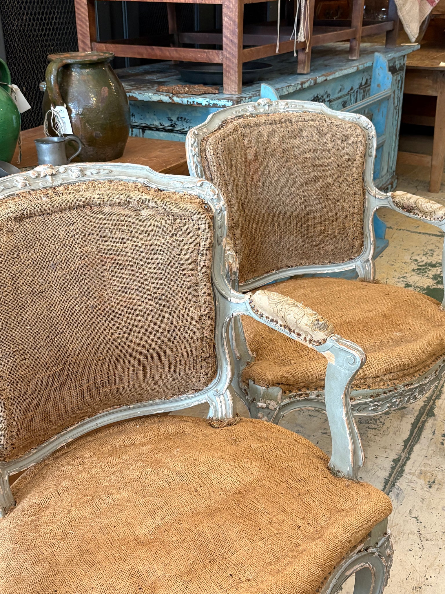 French antique armchair