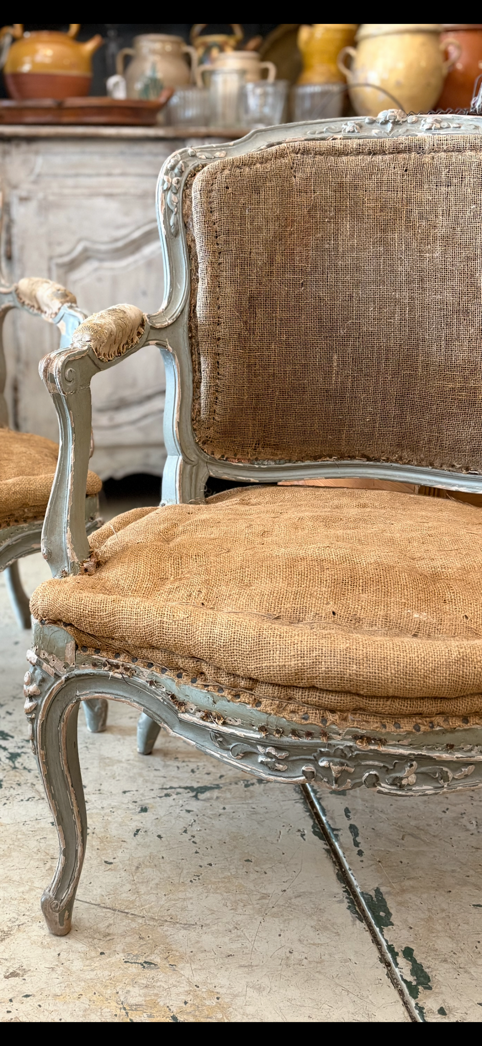 French antique armchair