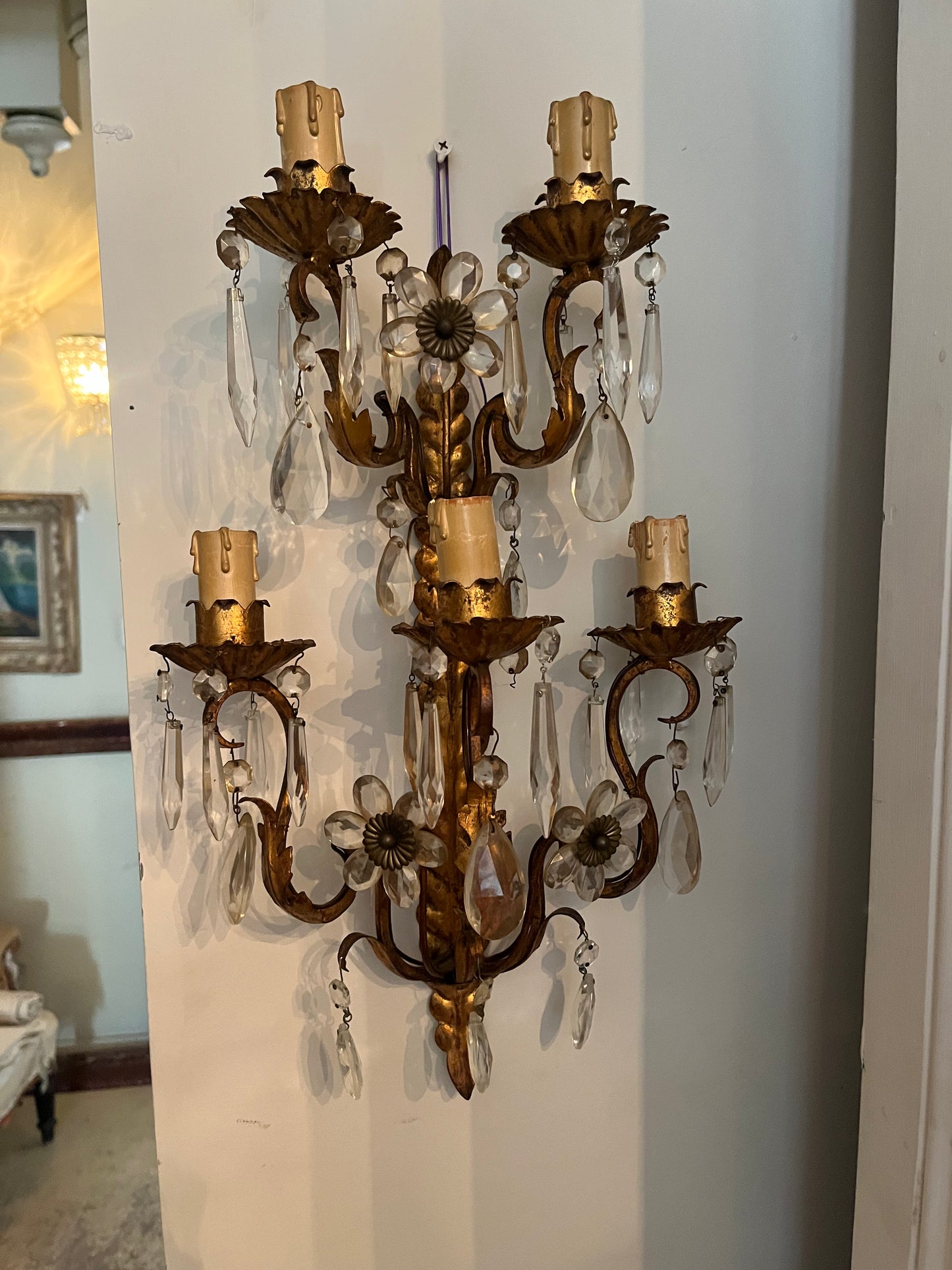 Antique pair of sconce