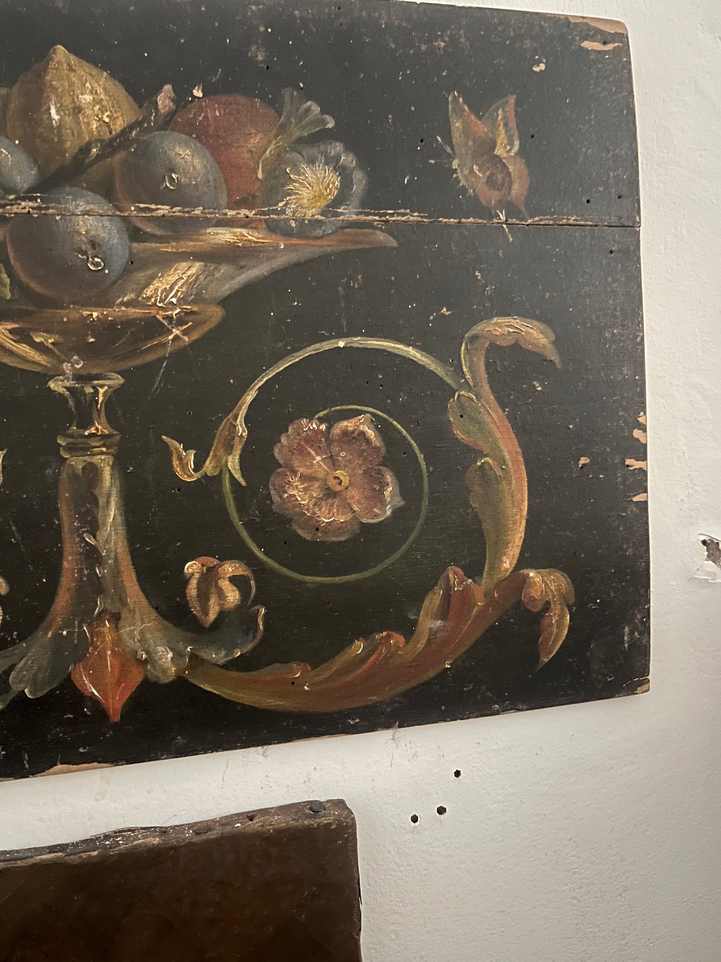 Antique Italian fresco panel