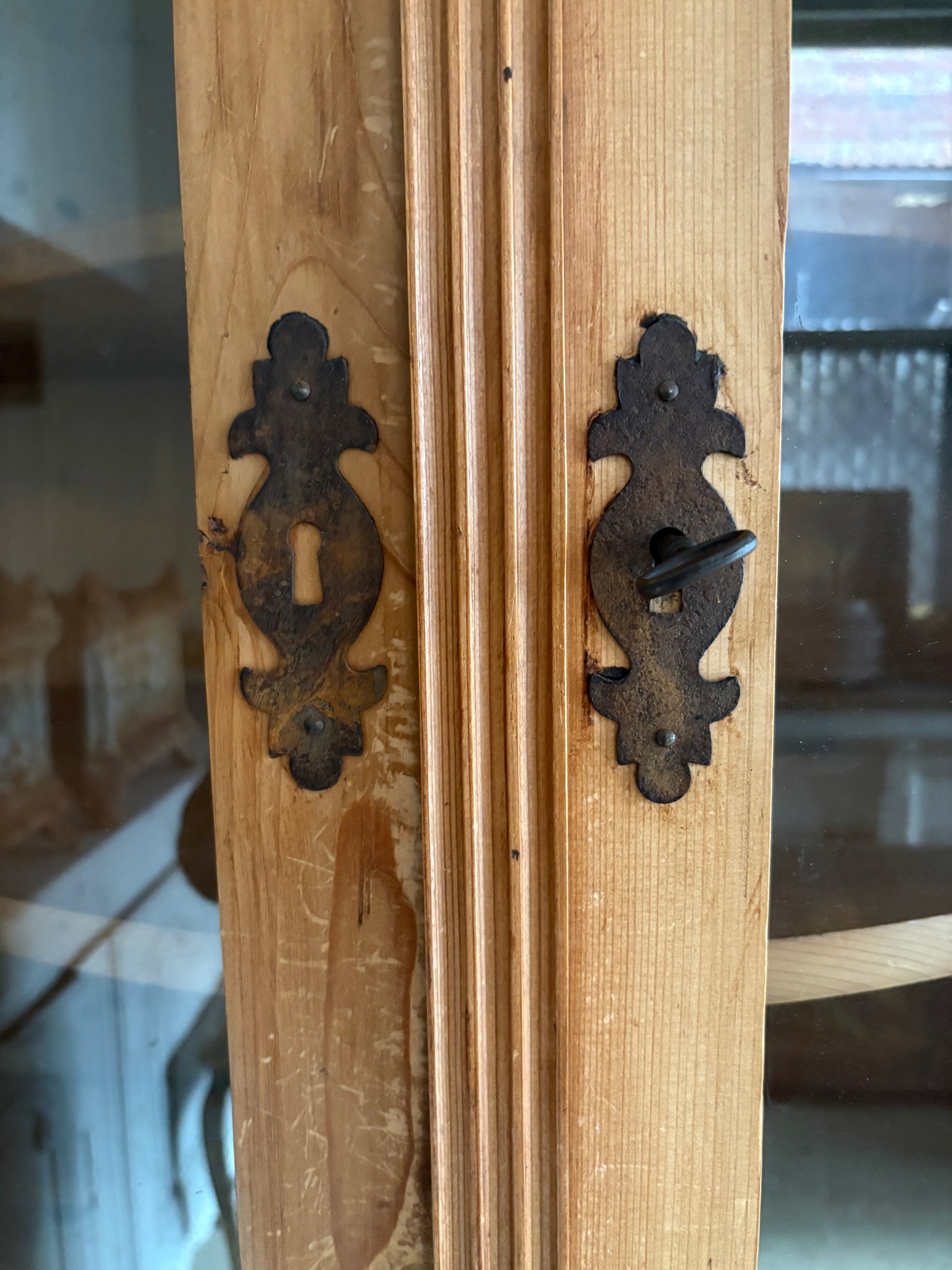 European pine storage /display cupboard
