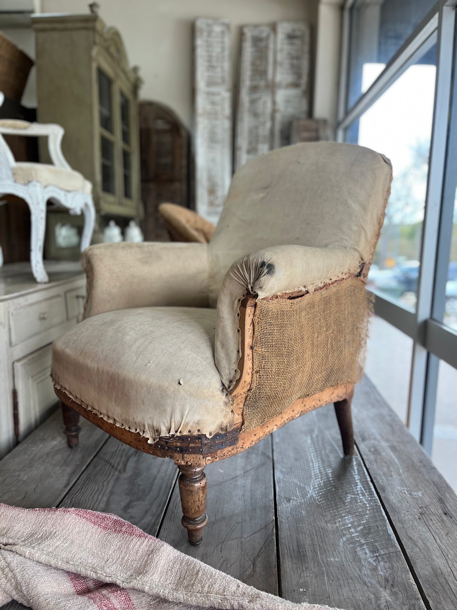 French deconstructed armchair