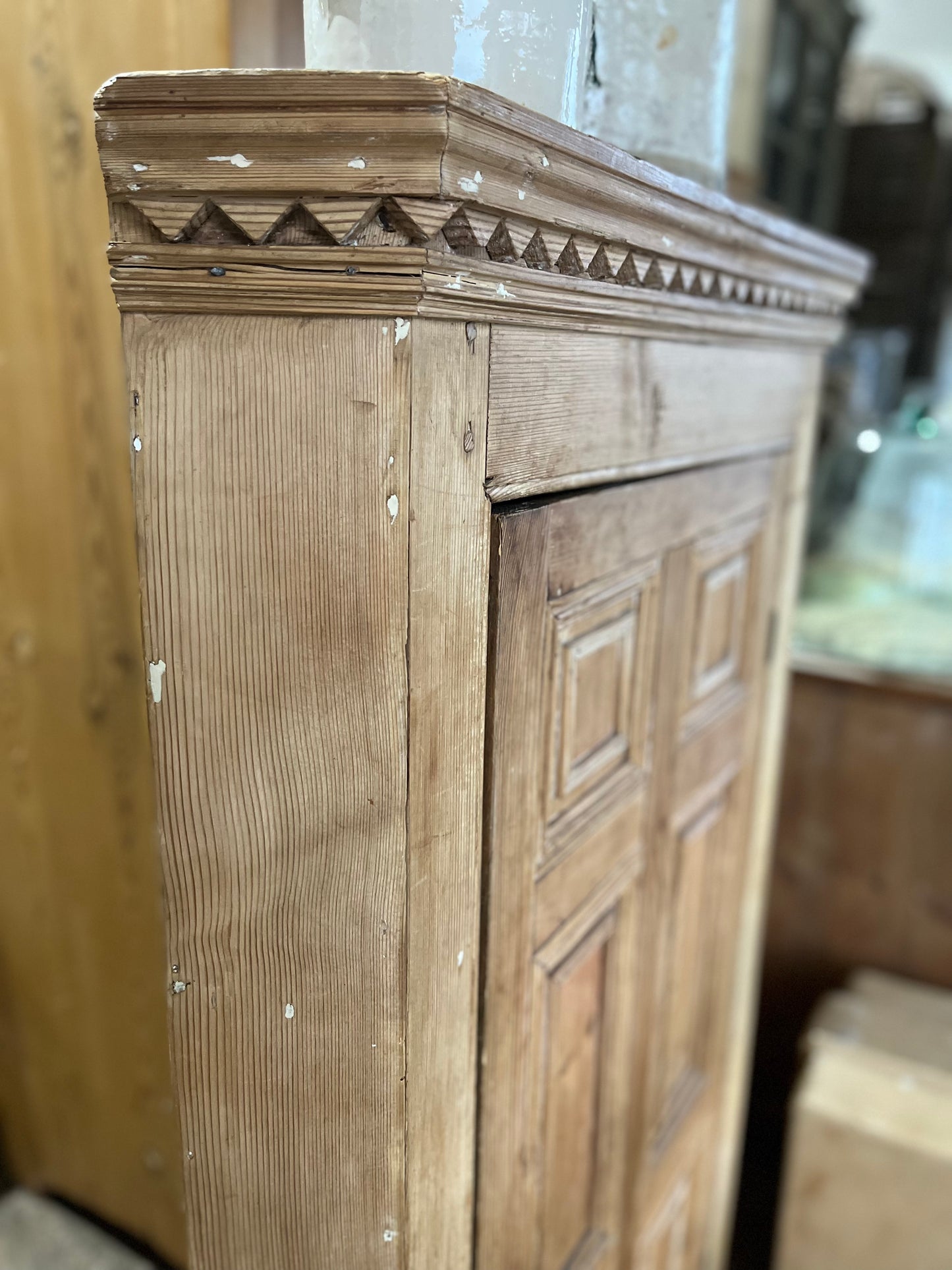 Georgian pine corner cupboard