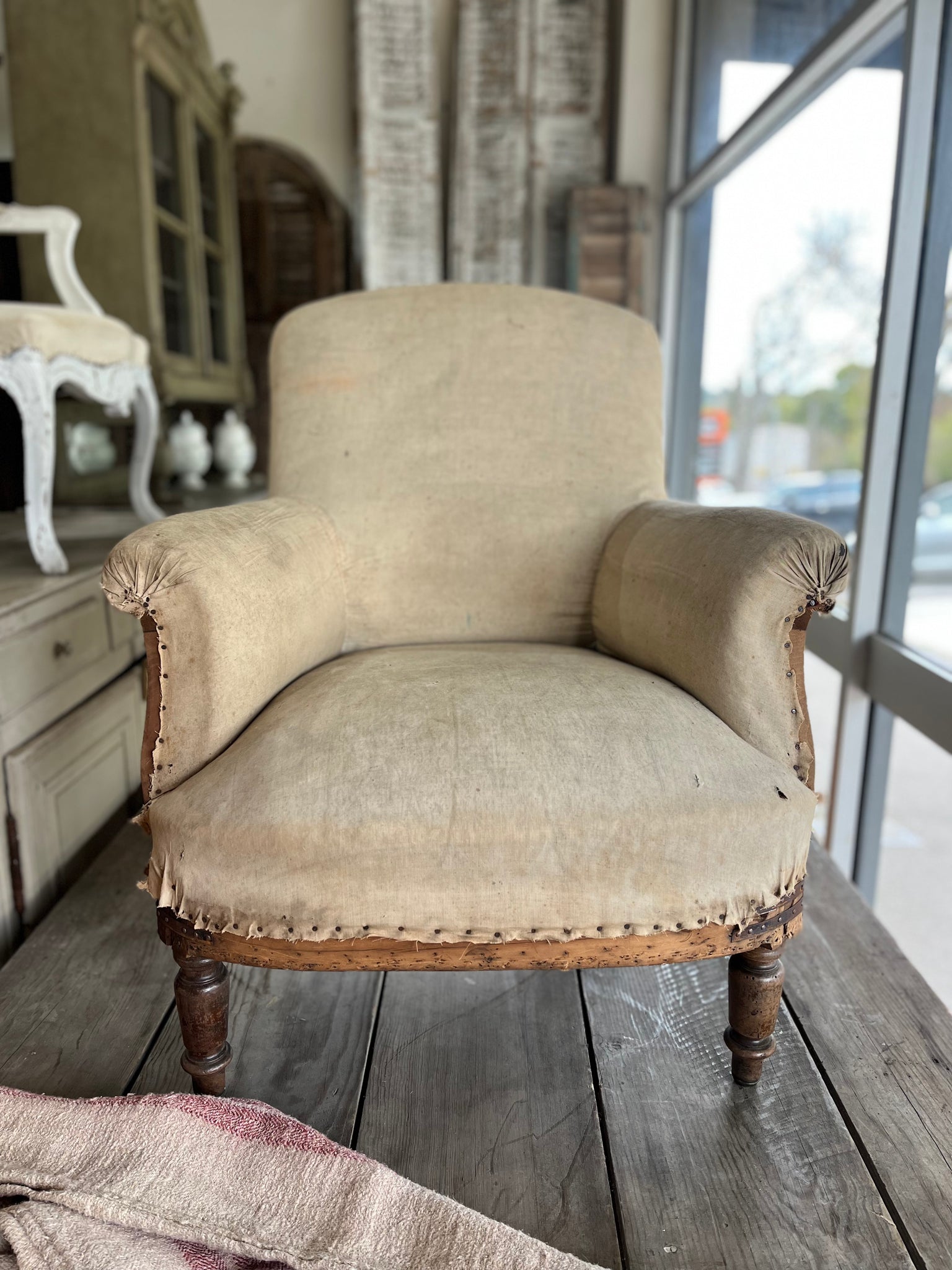 French deconstructed armchair