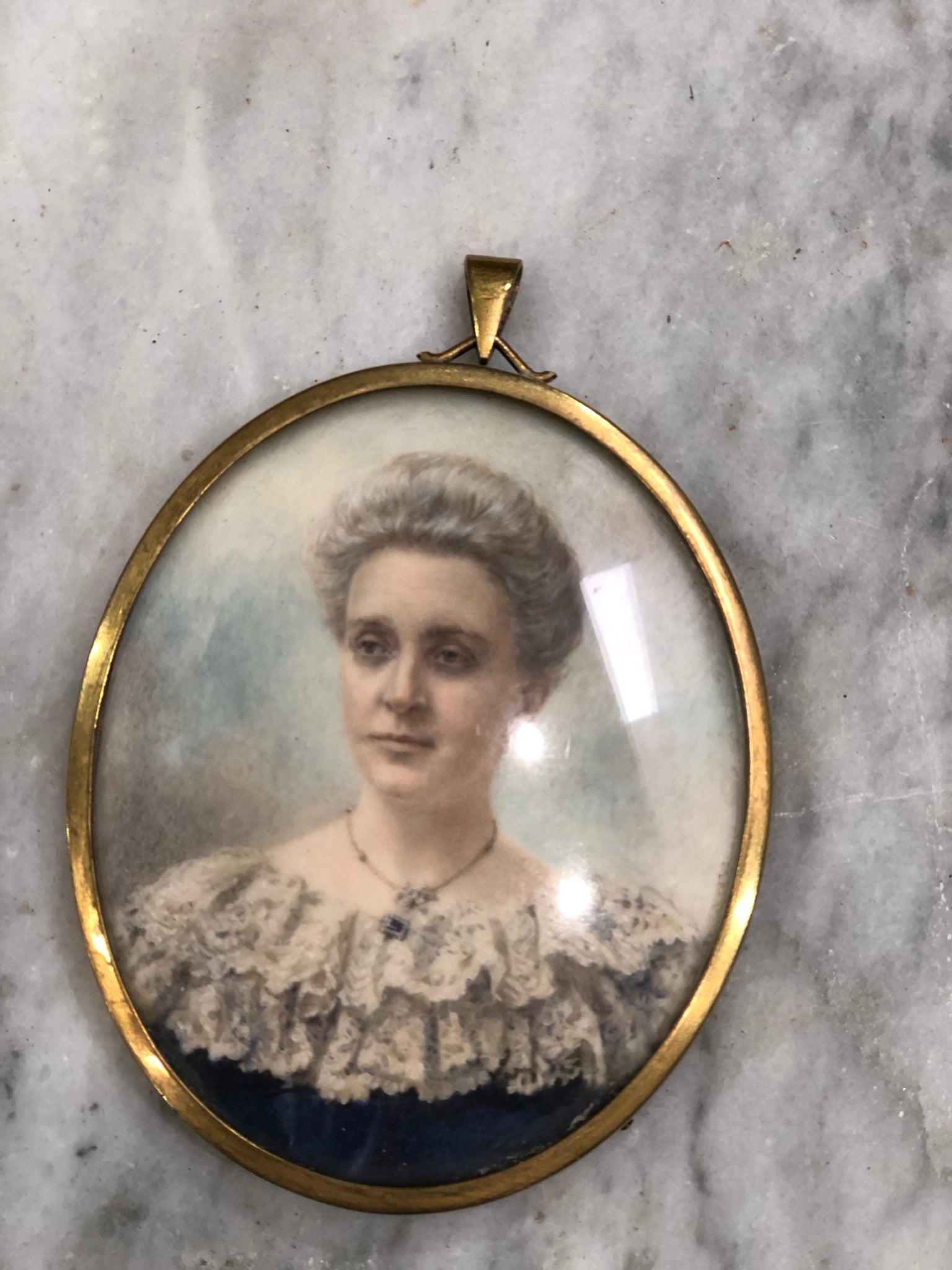 Georgian portrait pendant