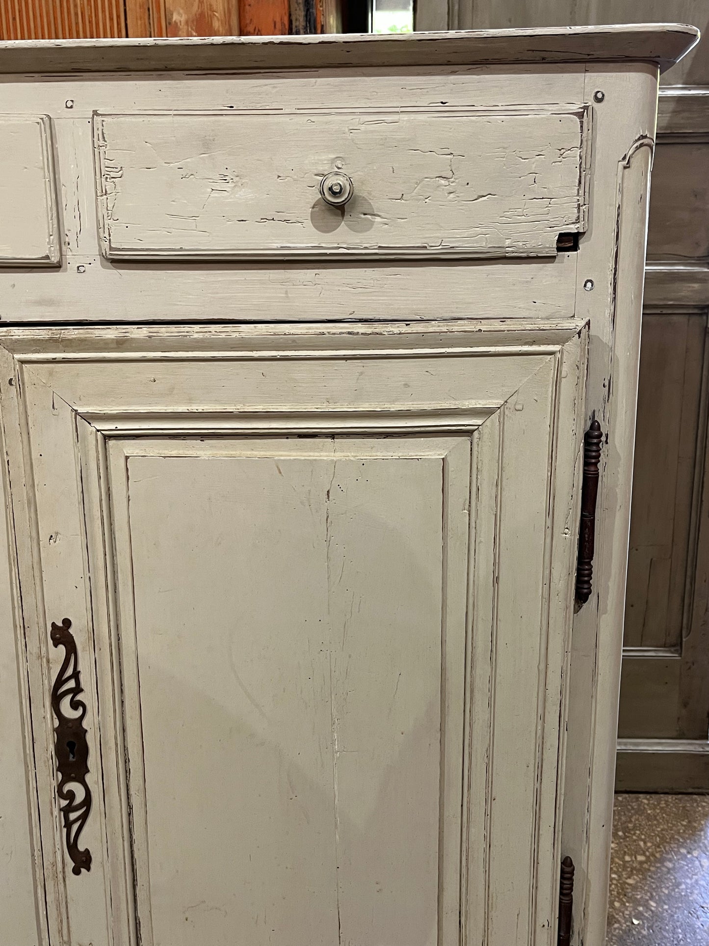 Antique oak painted buffet