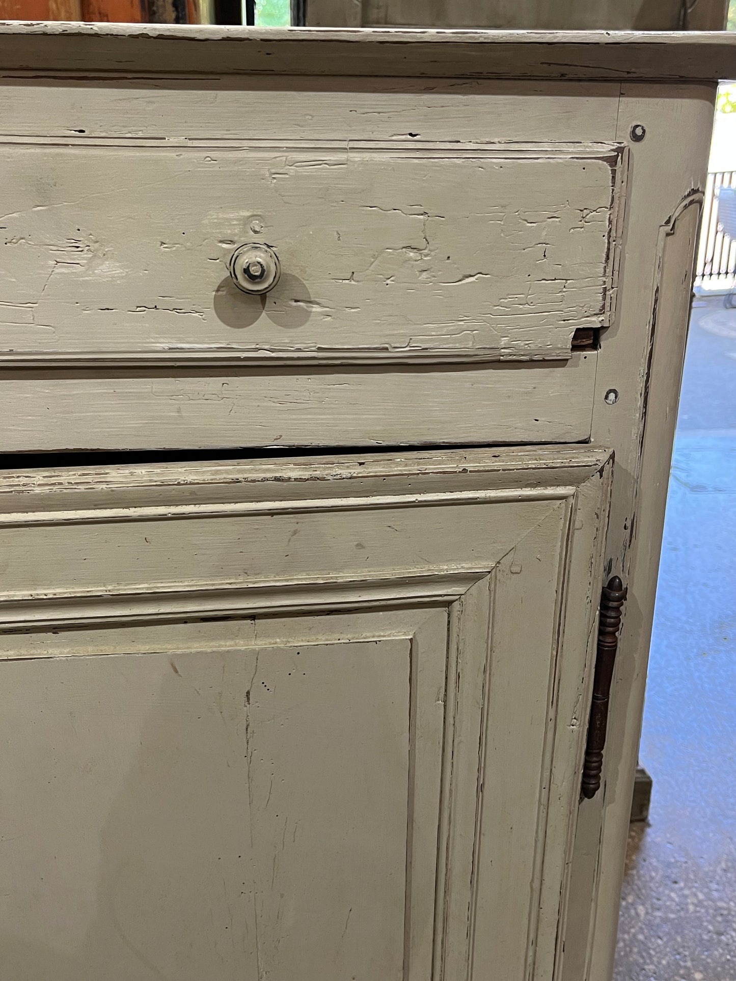 Antique oak painted buffet