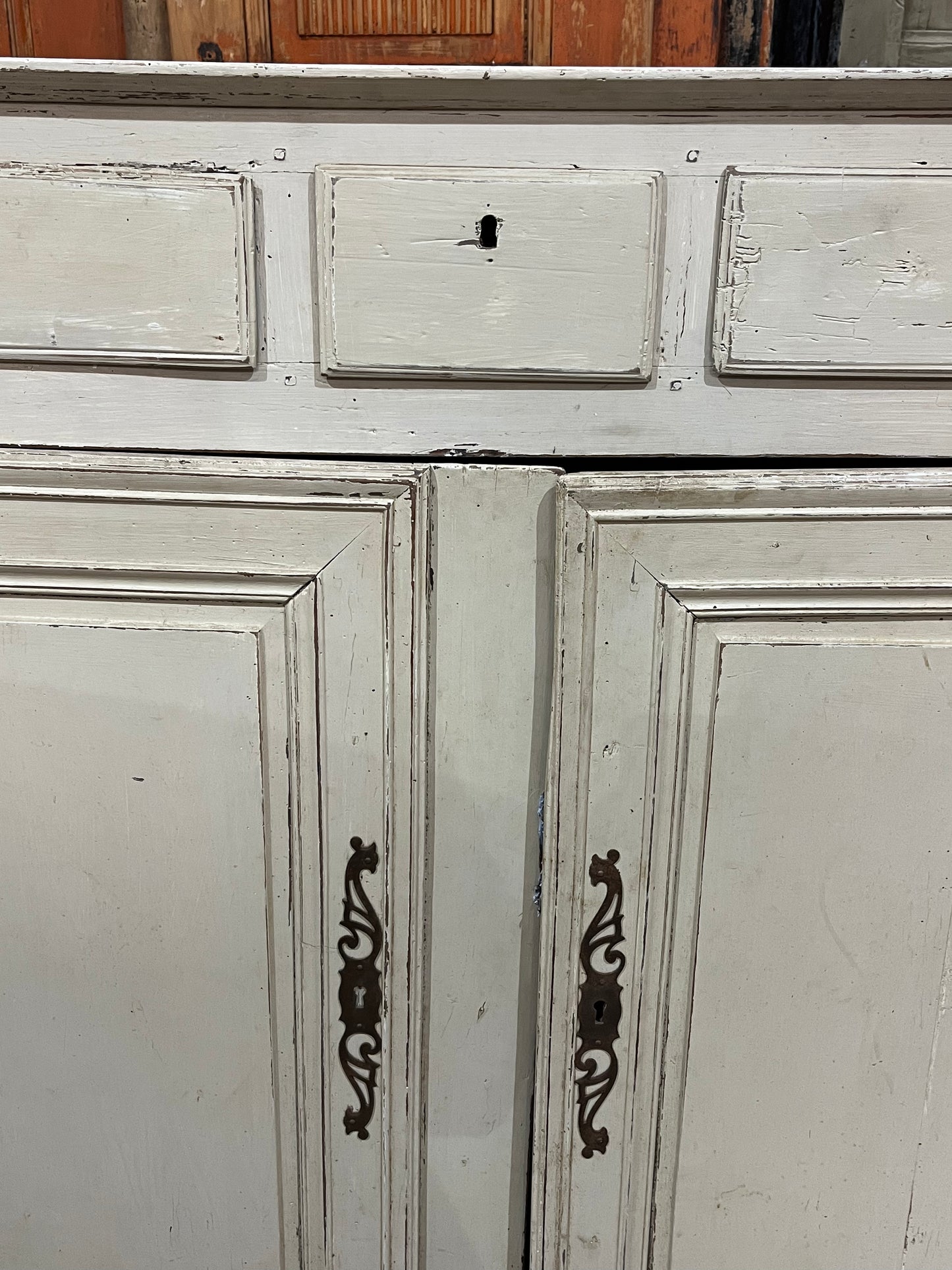 Antique oak painted buffet